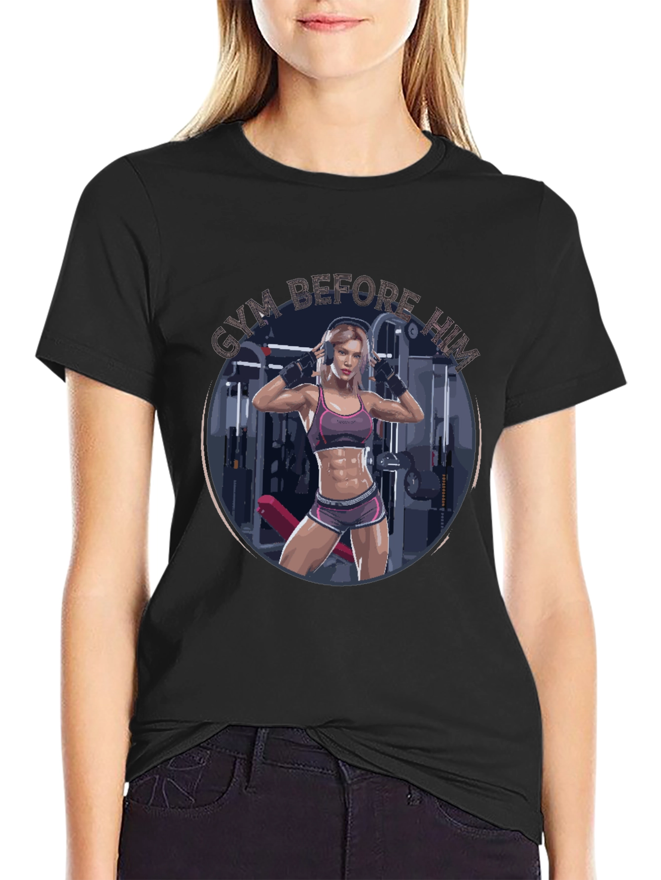 Gym Before Him T-Shirt Fitness Apparel