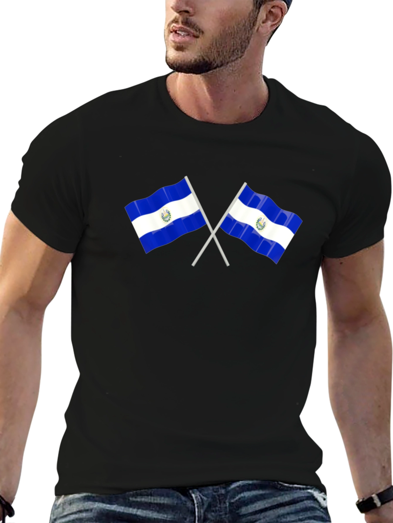 El Salvador Flags Graphic Tee