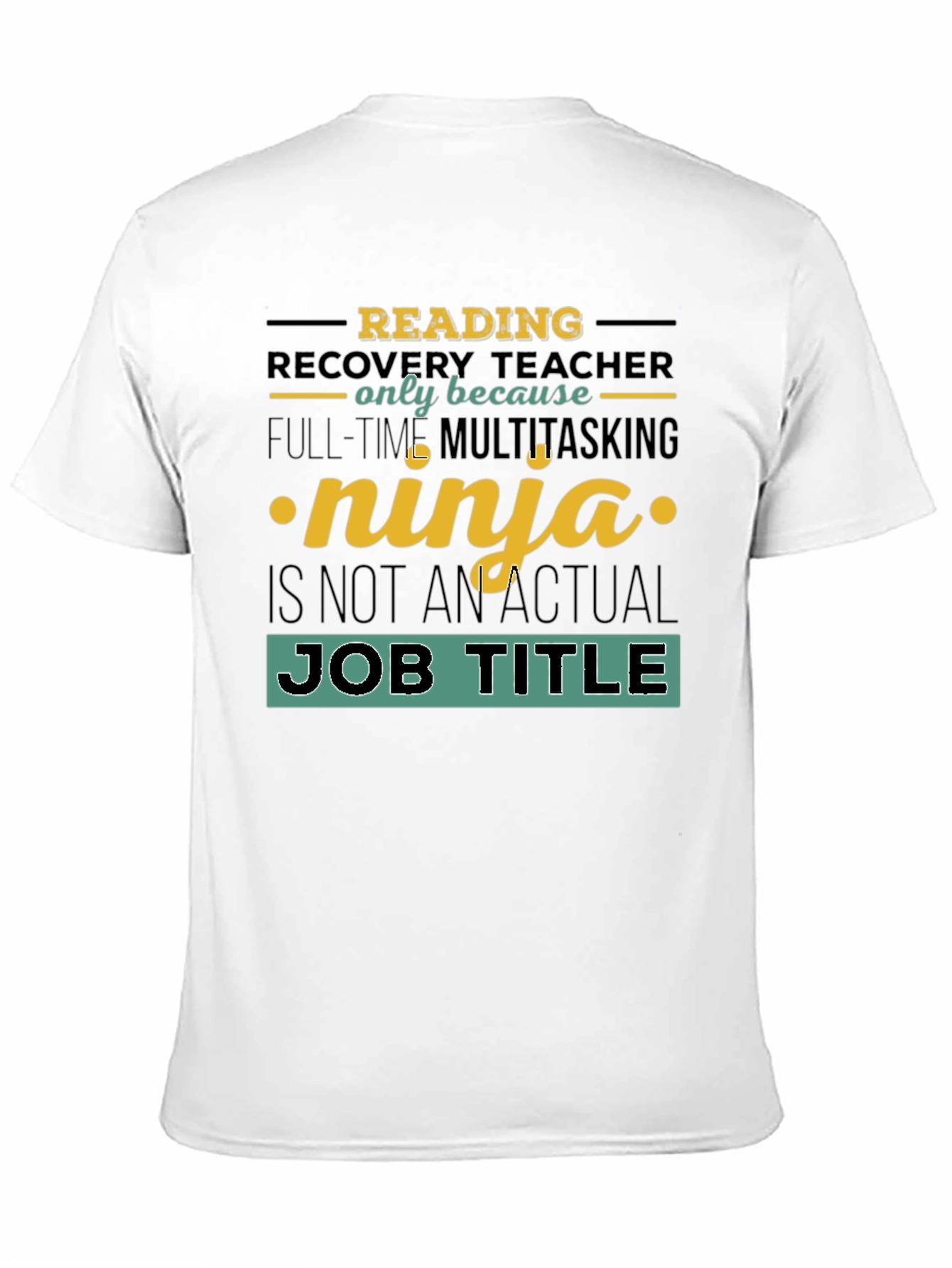 Reading Recovery Teacher Ninja T-Shirt