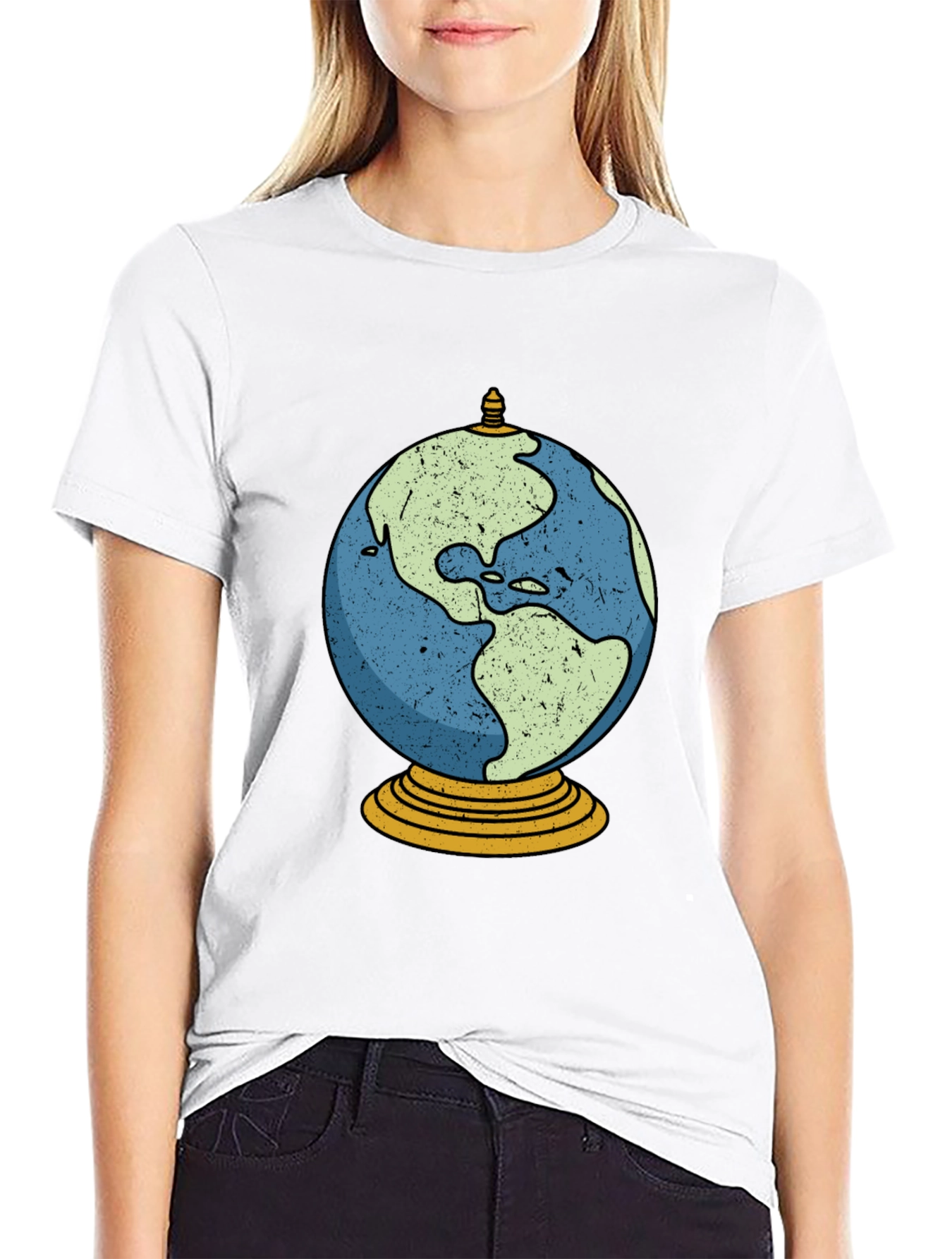 Globe Graphic Print T-Shirt