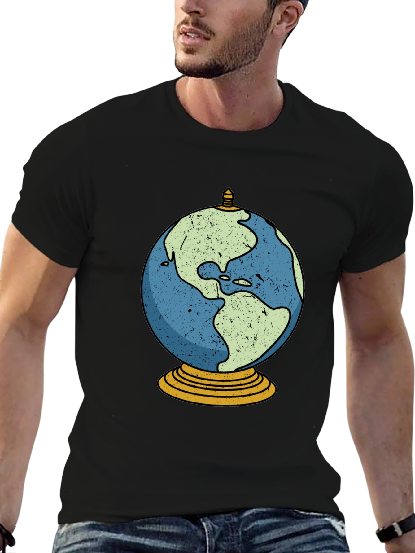 Globe Graphic Print T-Shirt