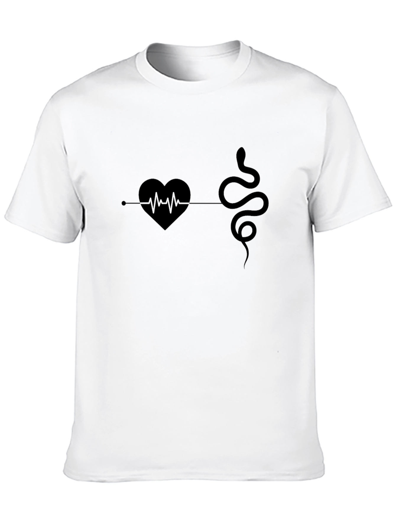 Heart & Snake Graphic Print Tee