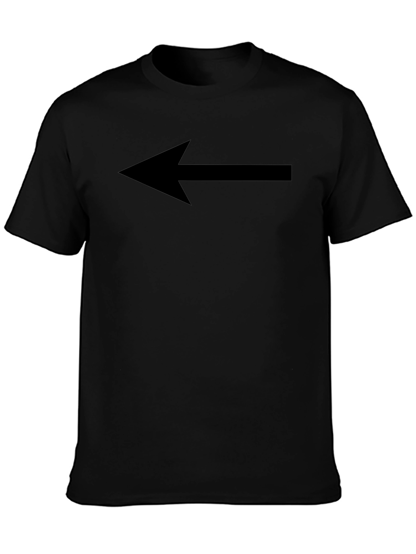 Arrow Left Black T-Shirt - Directional Style