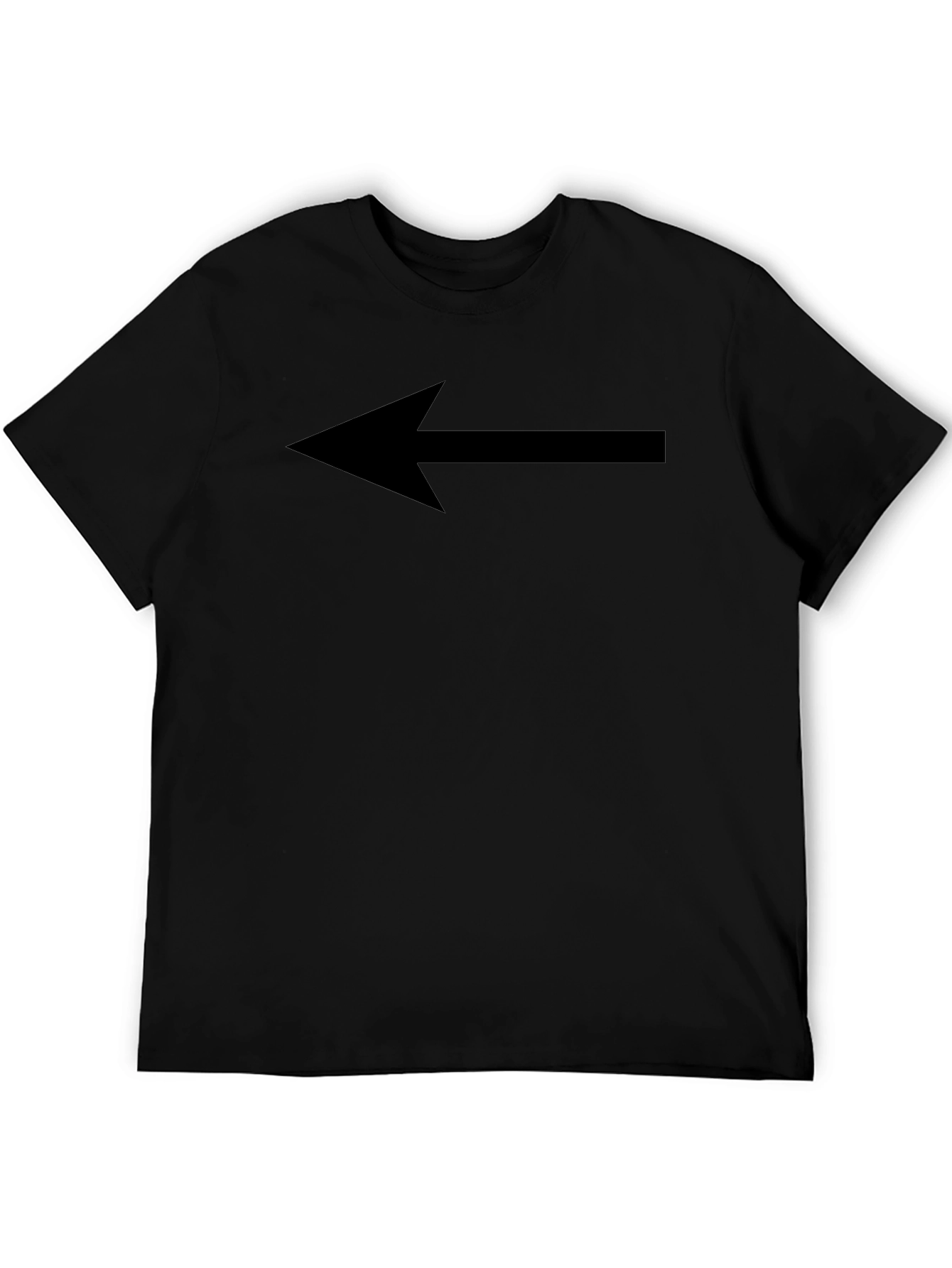 Arrow Left Black T-Shirt - Directional Style