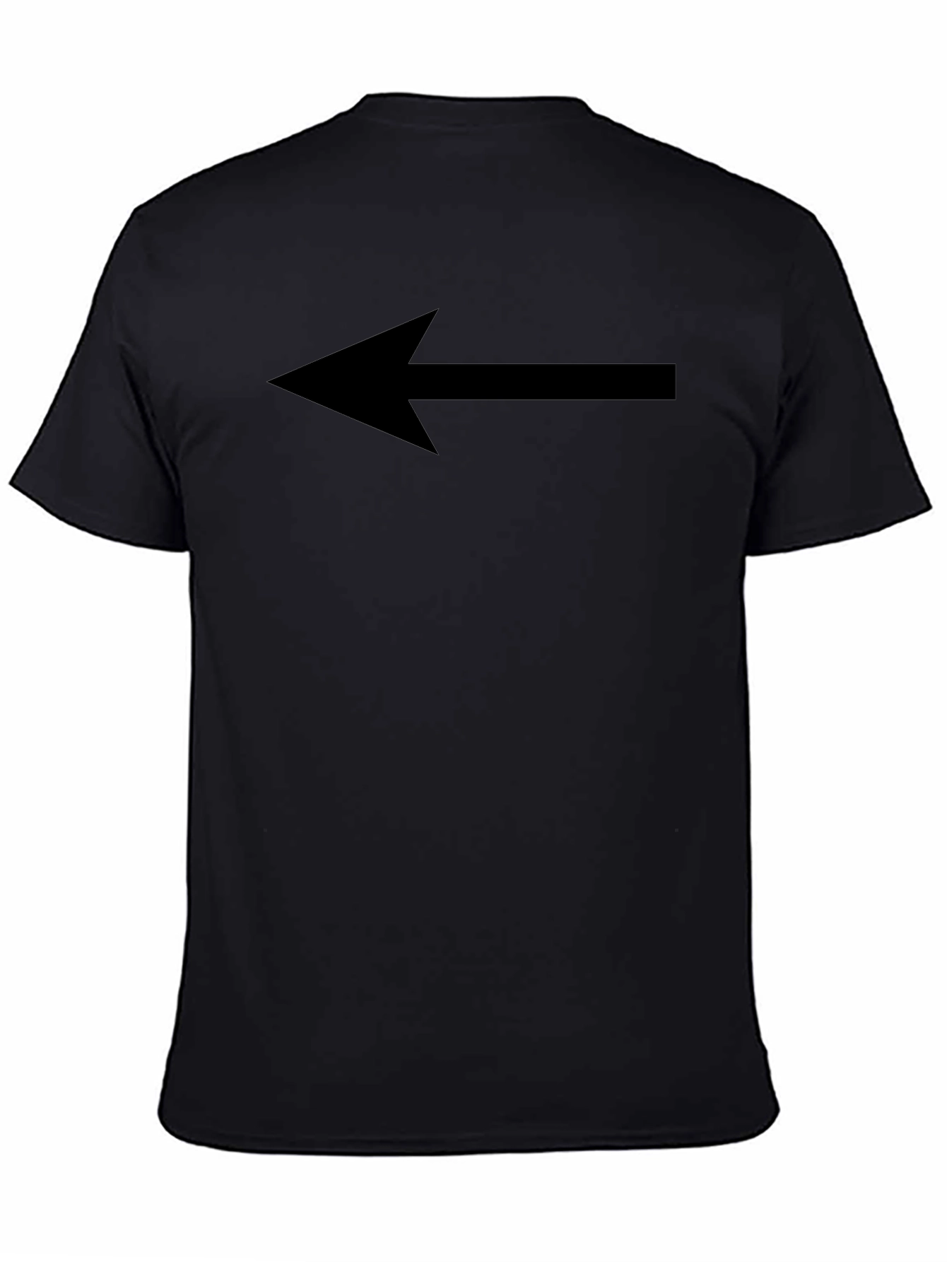 Arrow Left Black T-Shirt - Directional Style