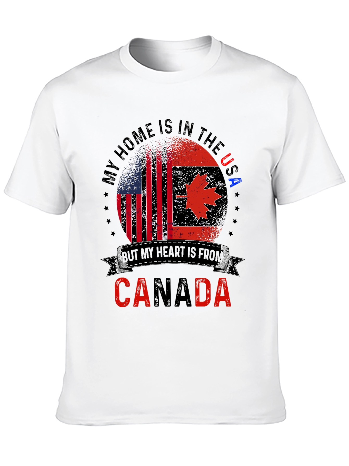 USA/Canada Flag Graphic Tee