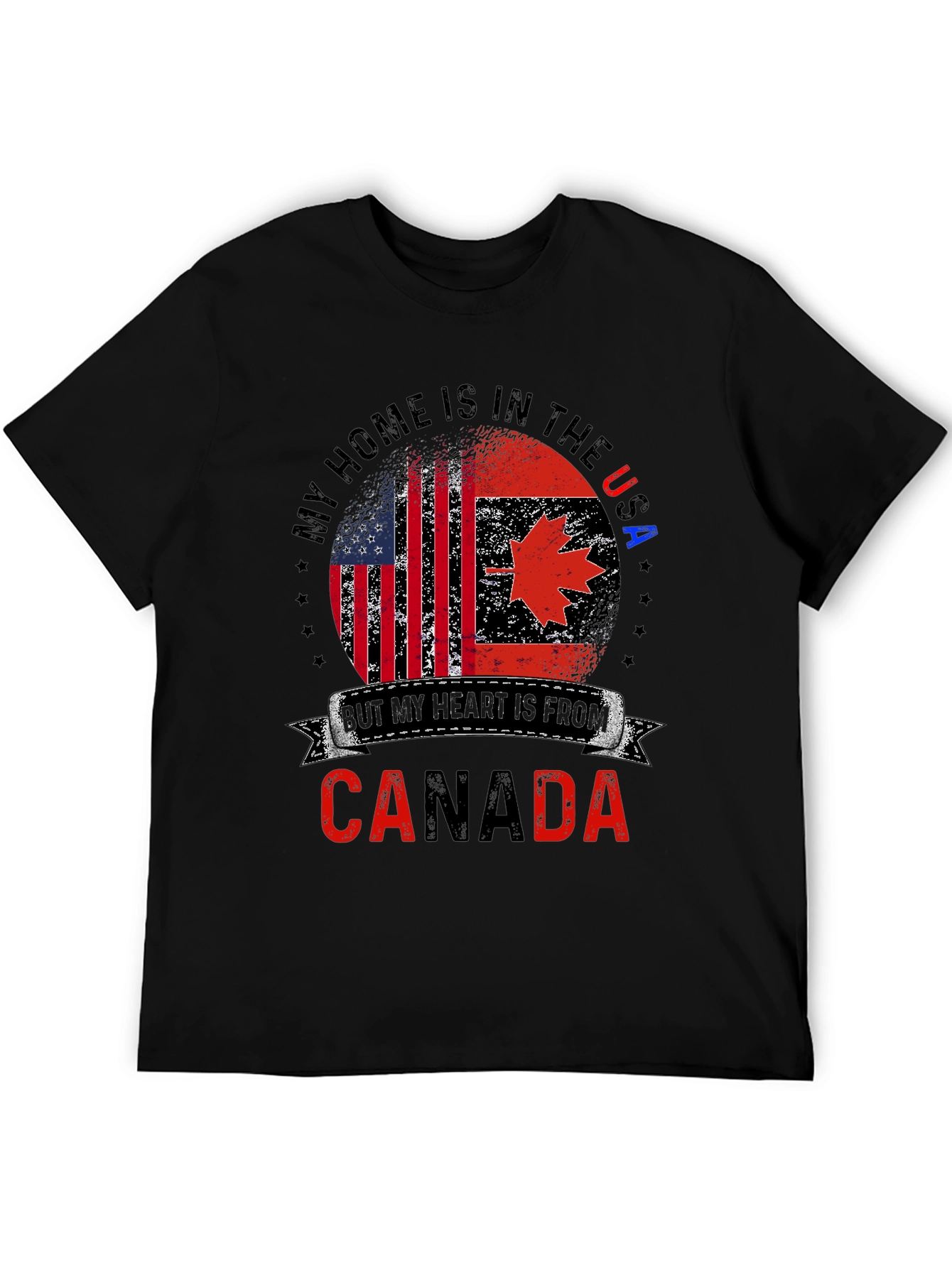 USA/Canada Flag Graphic Tee