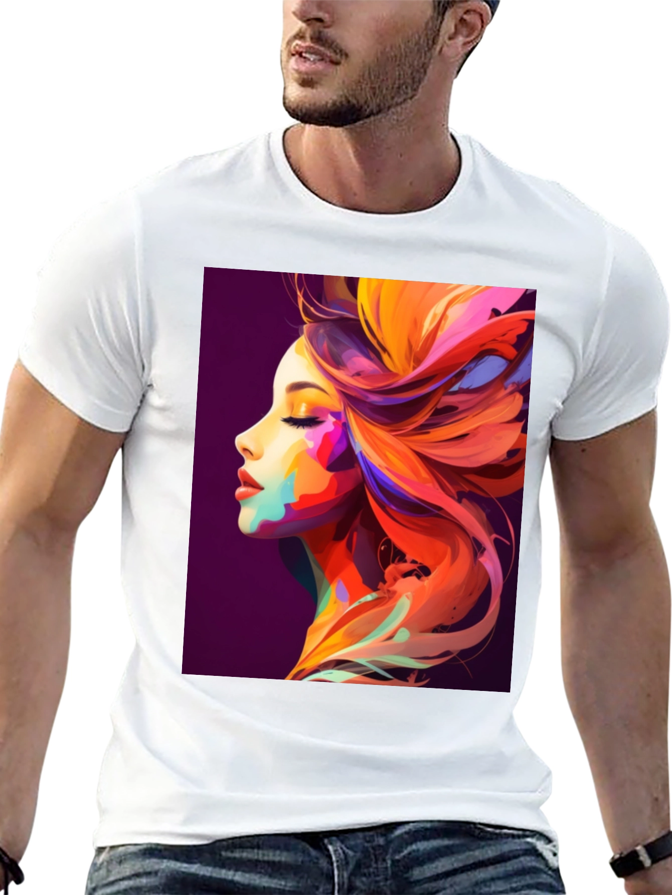 Vibrant Artistic Woman Graphic Tee