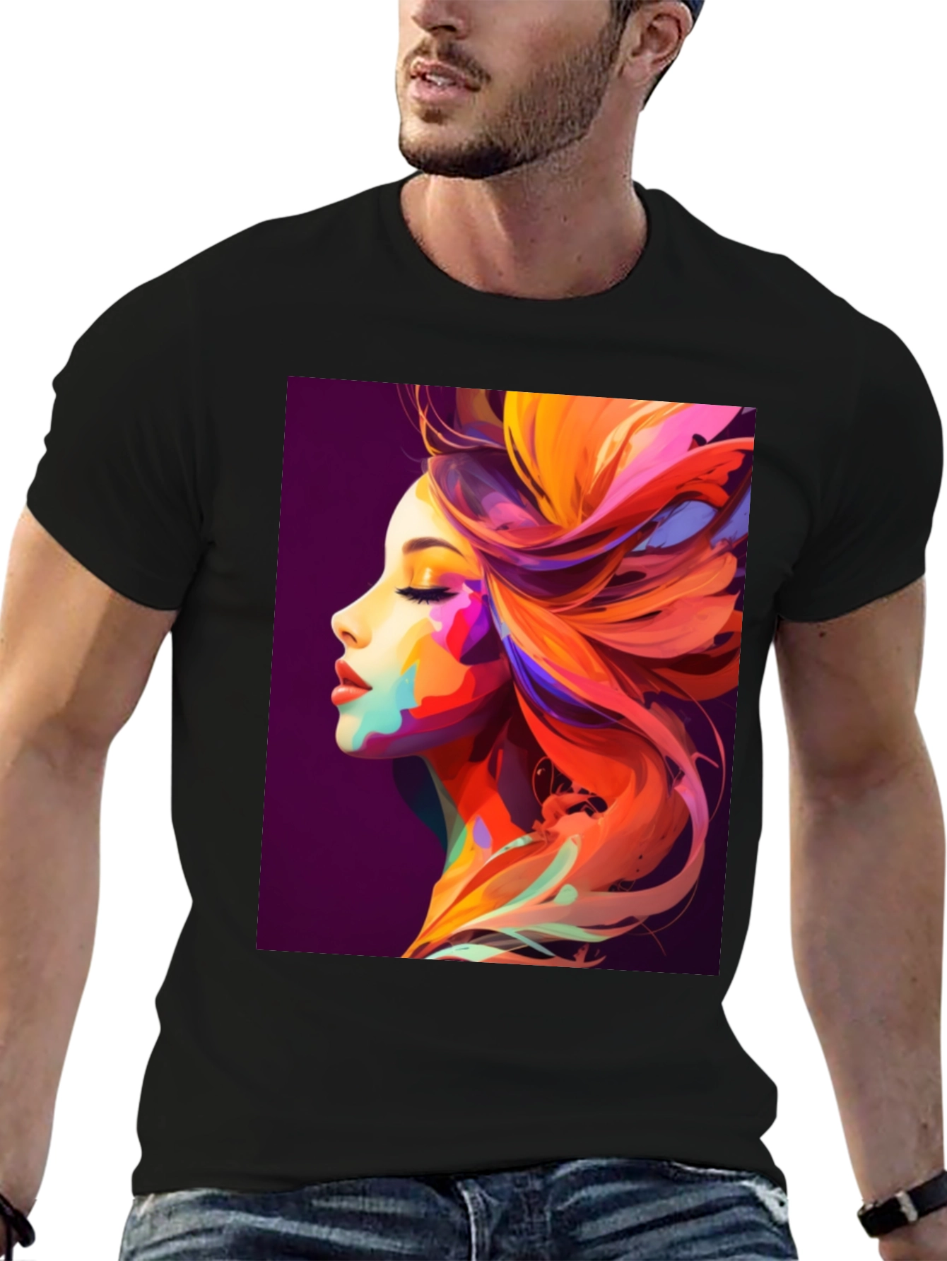 Vibrant Artistic Woman Graphic Tee