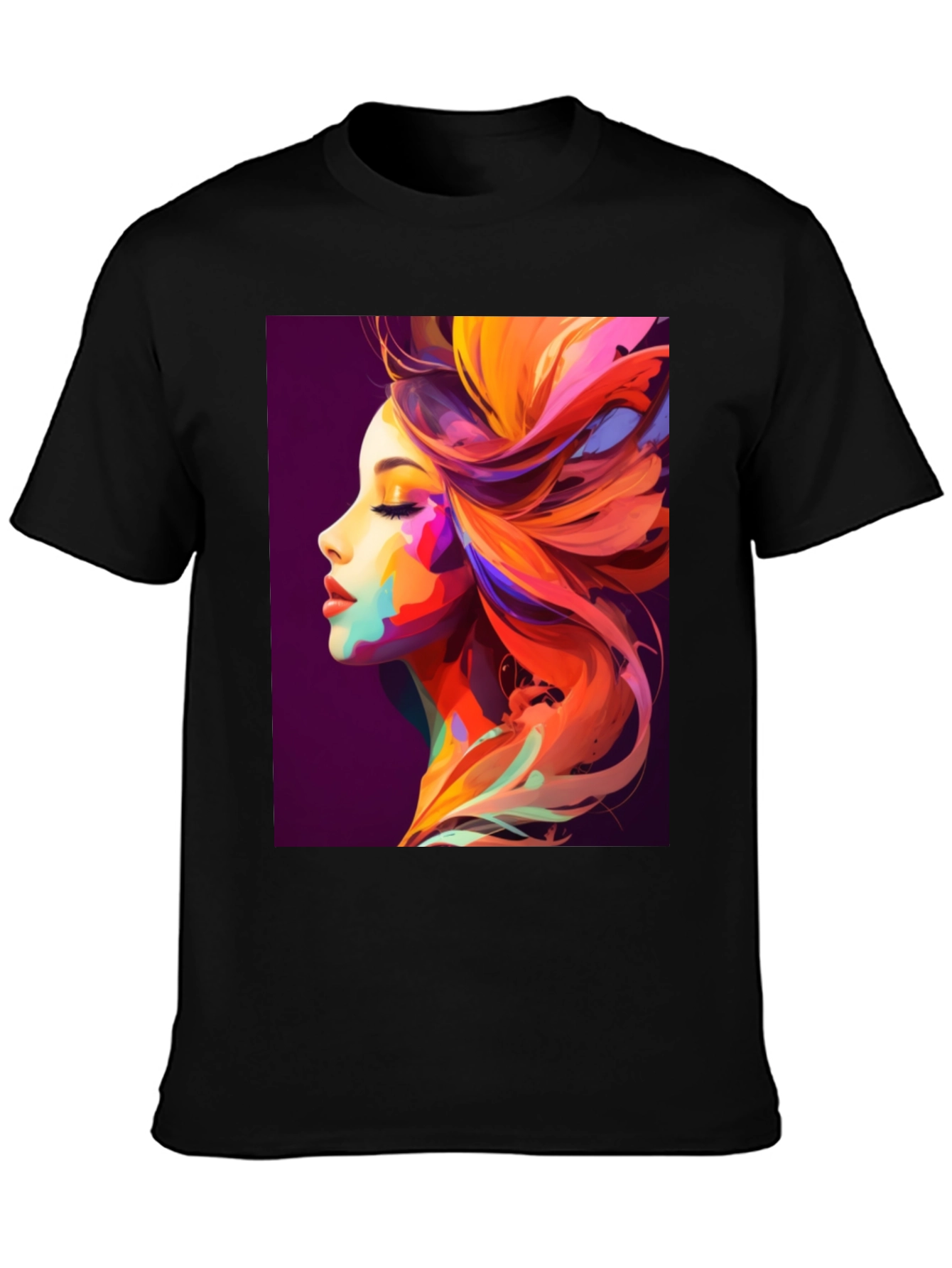Vibrant Artistic Woman Graphic Tee