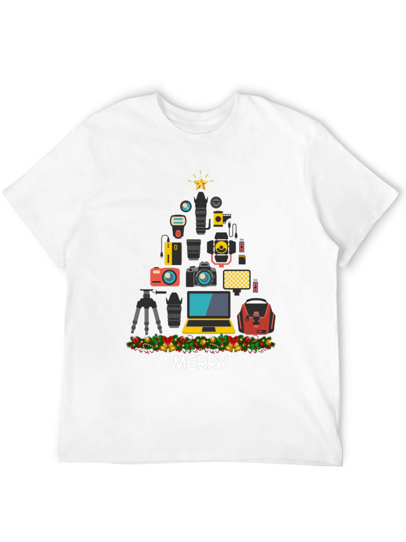 Photographer Christmas Tree T-Shirt