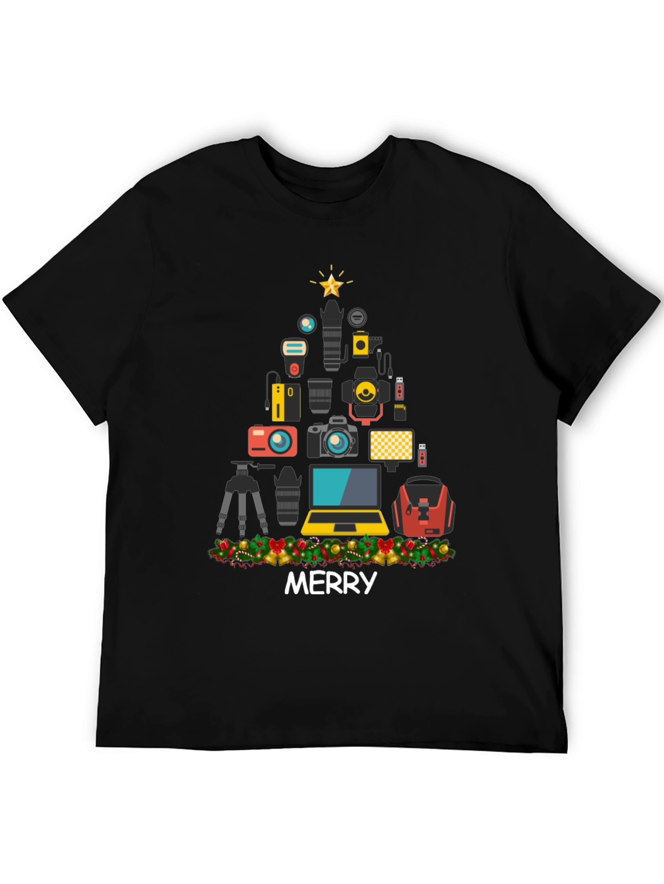 Photographer Christmas Tree T-Shirt