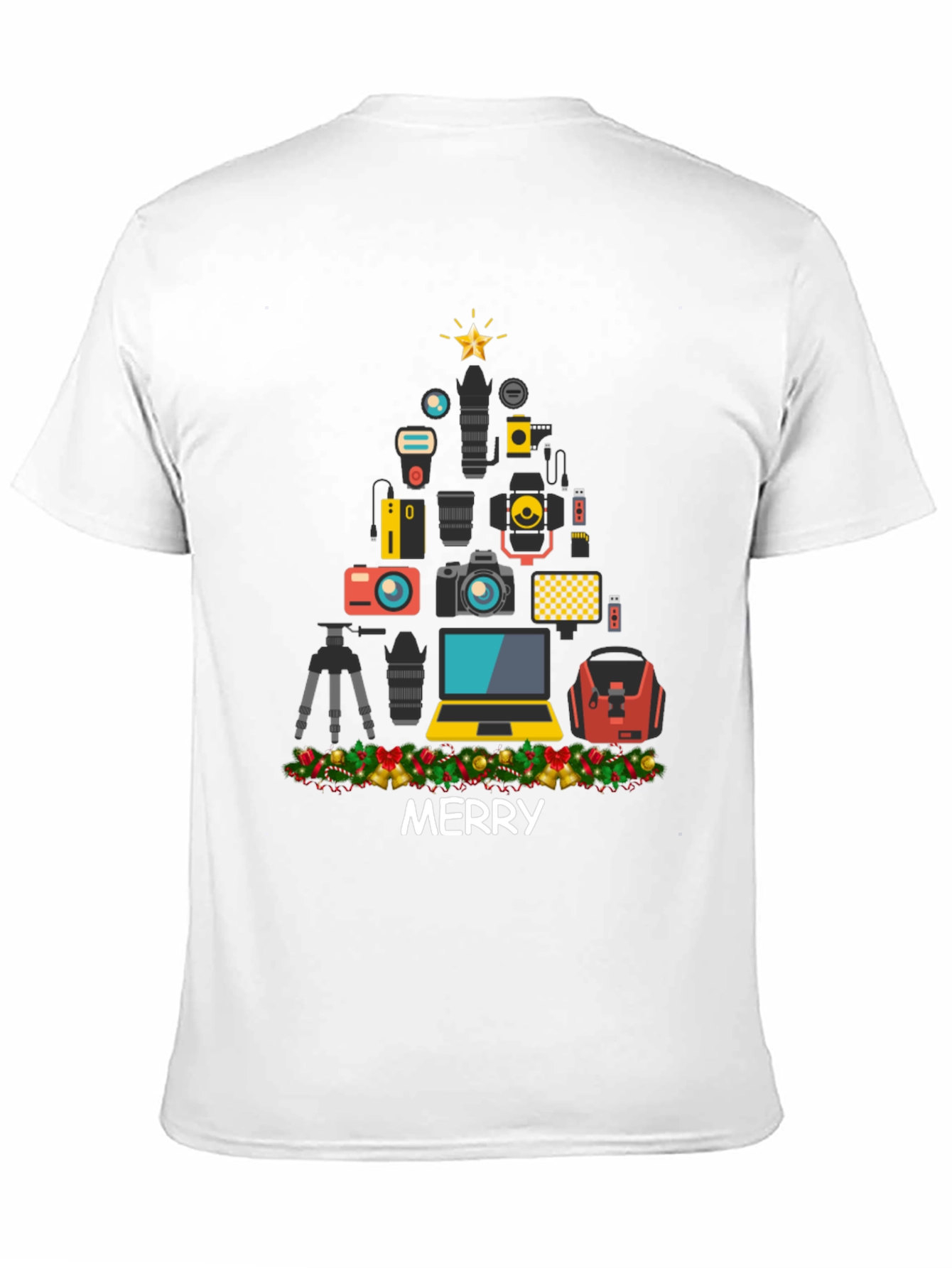 Photographer Christmas Tree T-Shirt