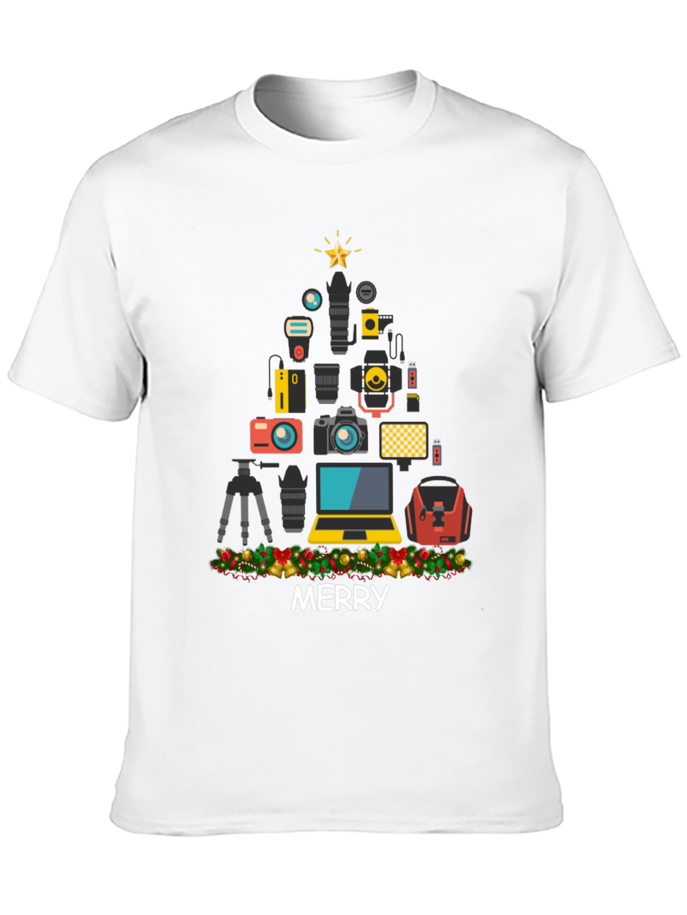 Photographer Christmas Tree T-Shirt