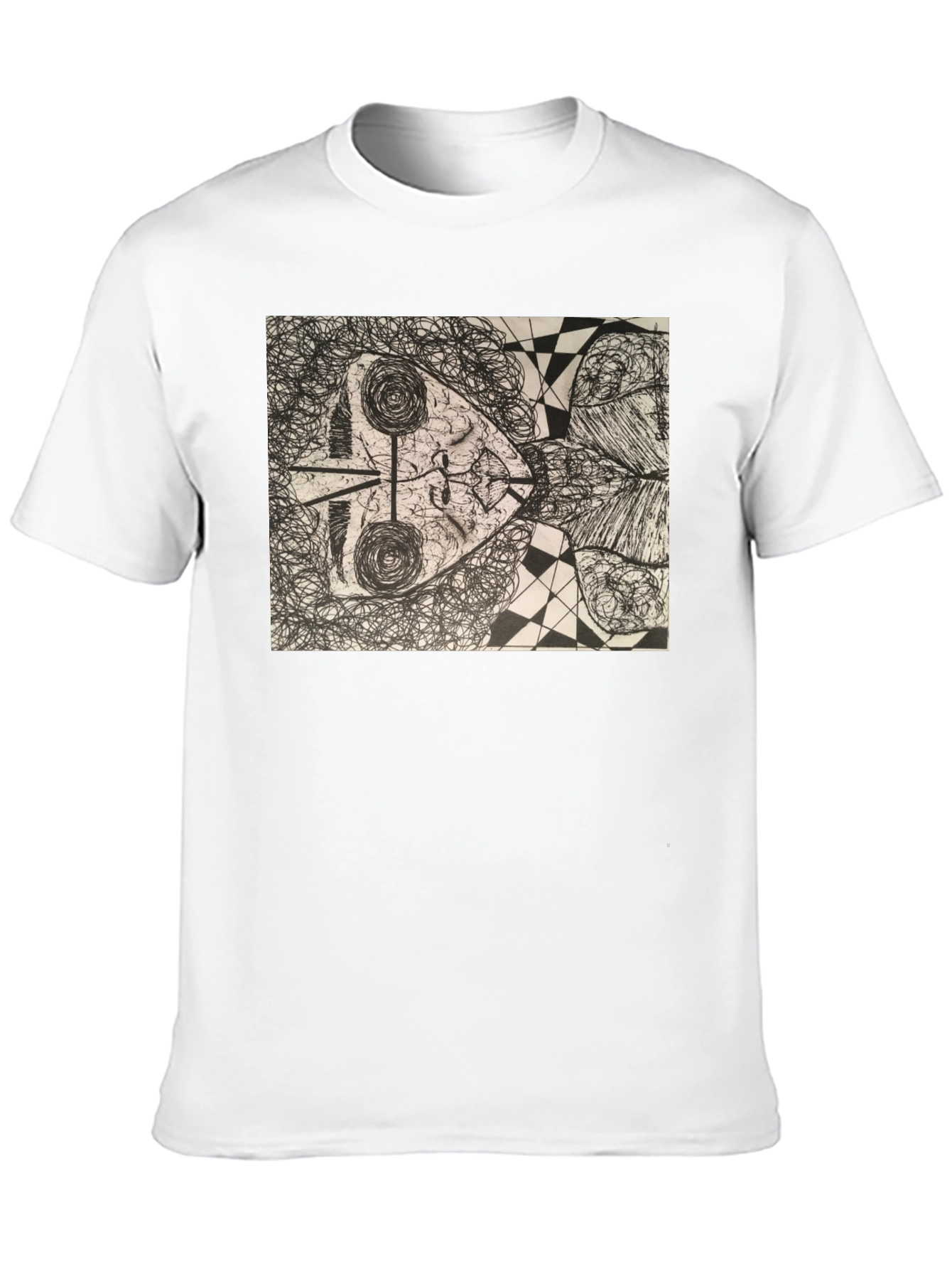 Abstract Art Graphic Tee - Modern Black T-Shirt