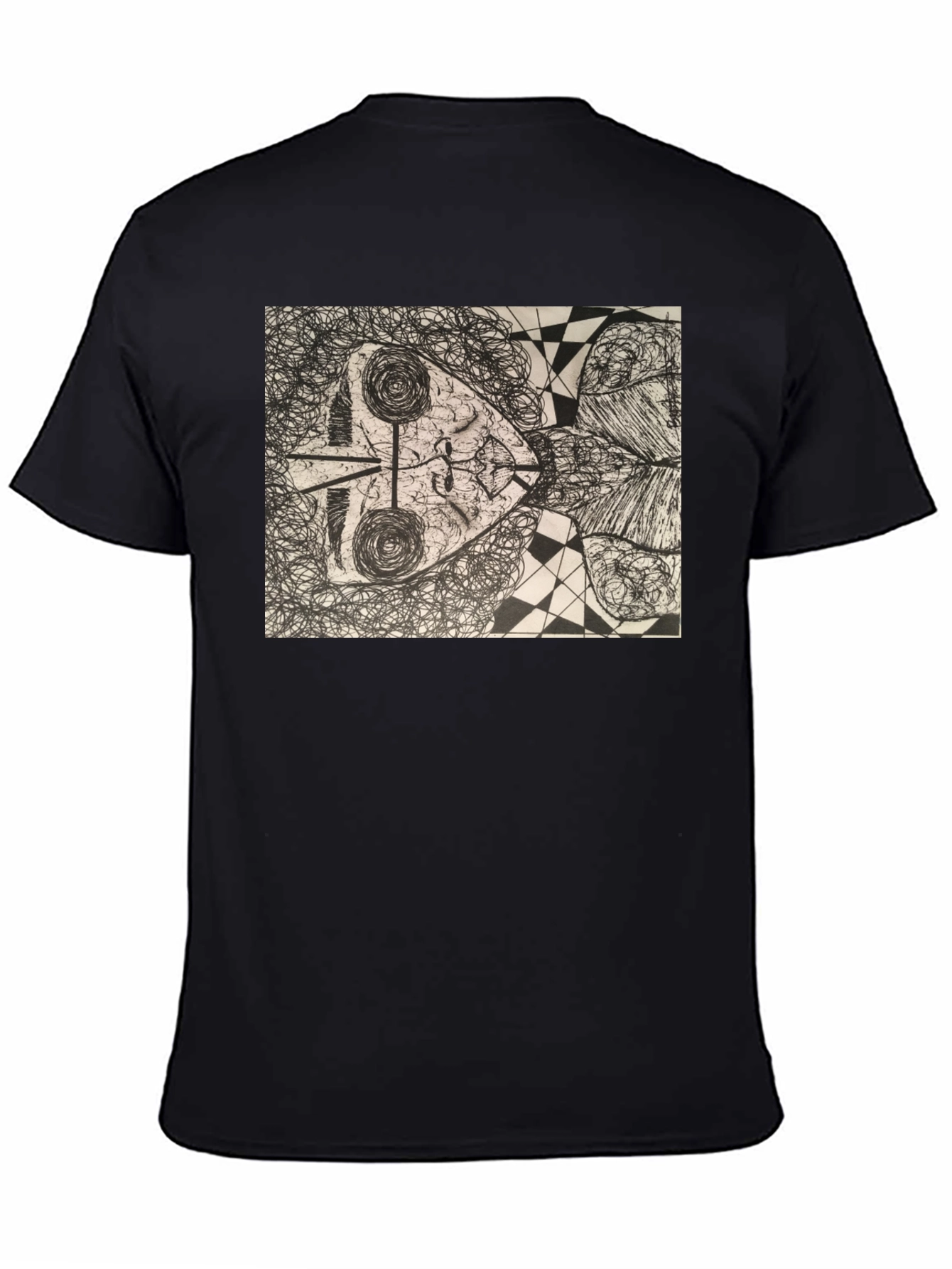 Abstract Art Graphic Tee - Modern Black T-Shirt