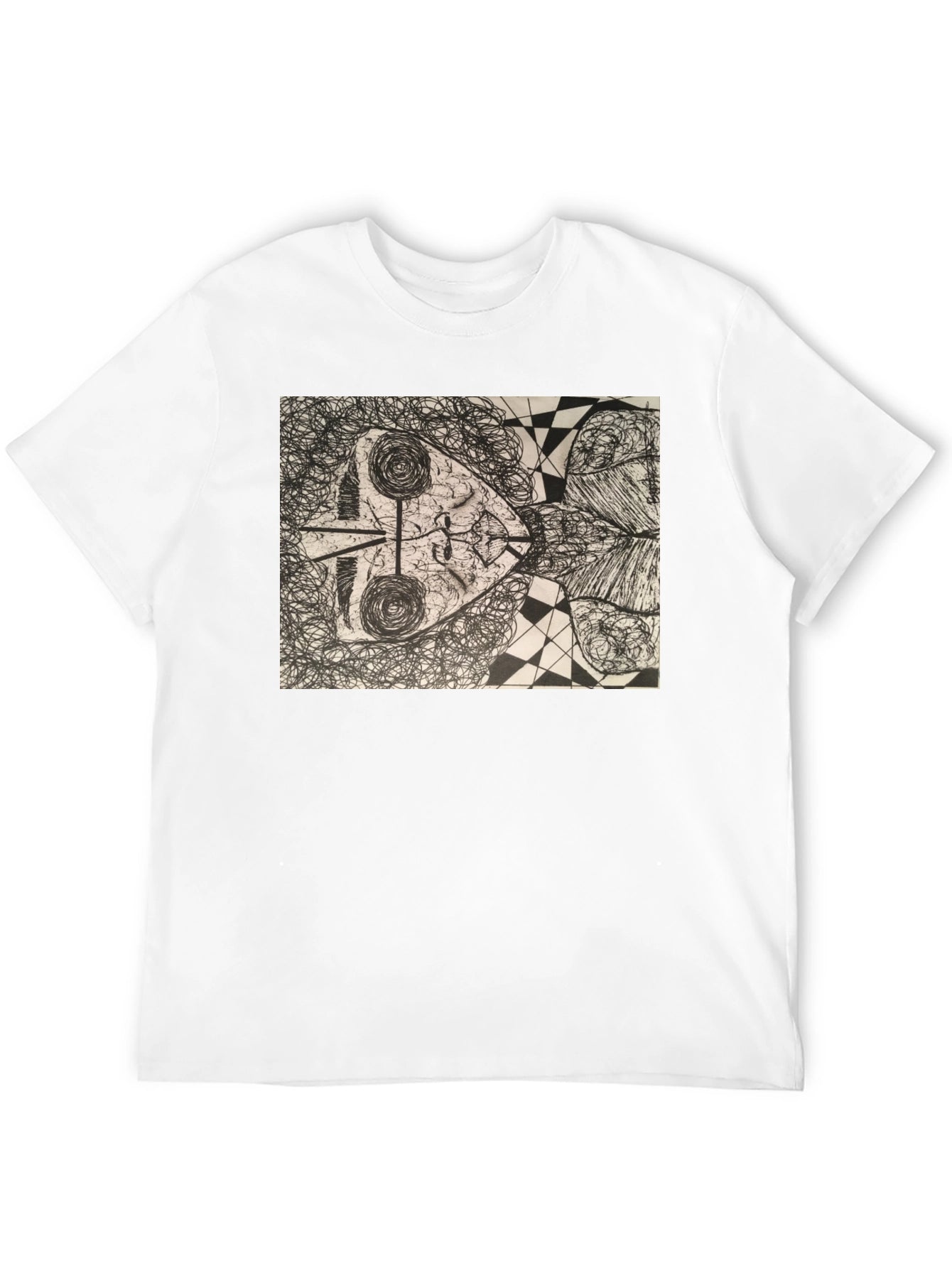 Abstract Art Graphic Tee - Modern Black T-Shirt