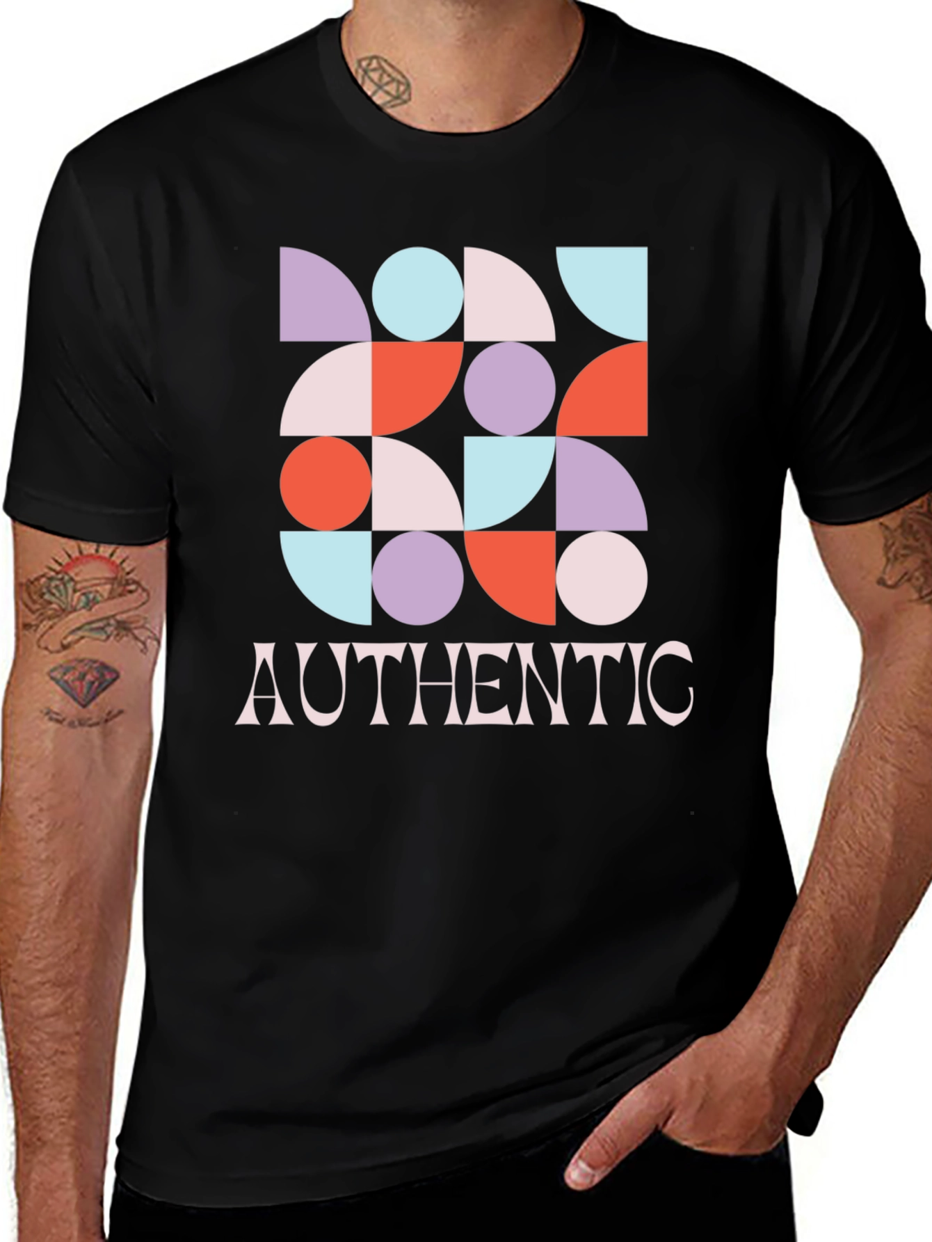 Geometric Graphic Authentic T-Shirt