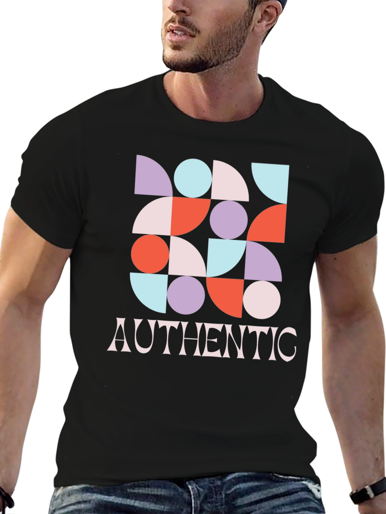 Geometric Graphic Authentic T-Shirt