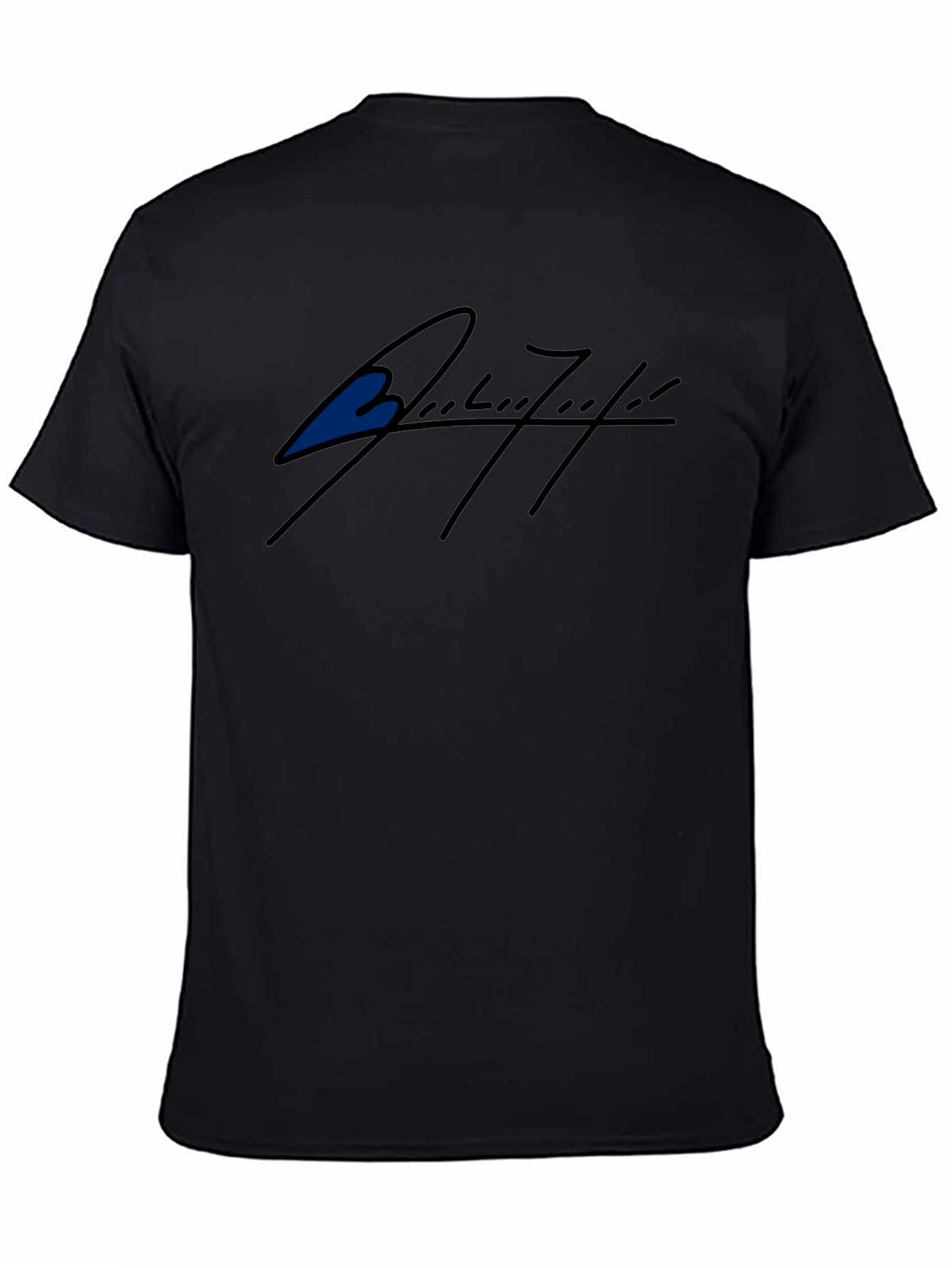 Black T-Shirt with Stylish Signature Graphic