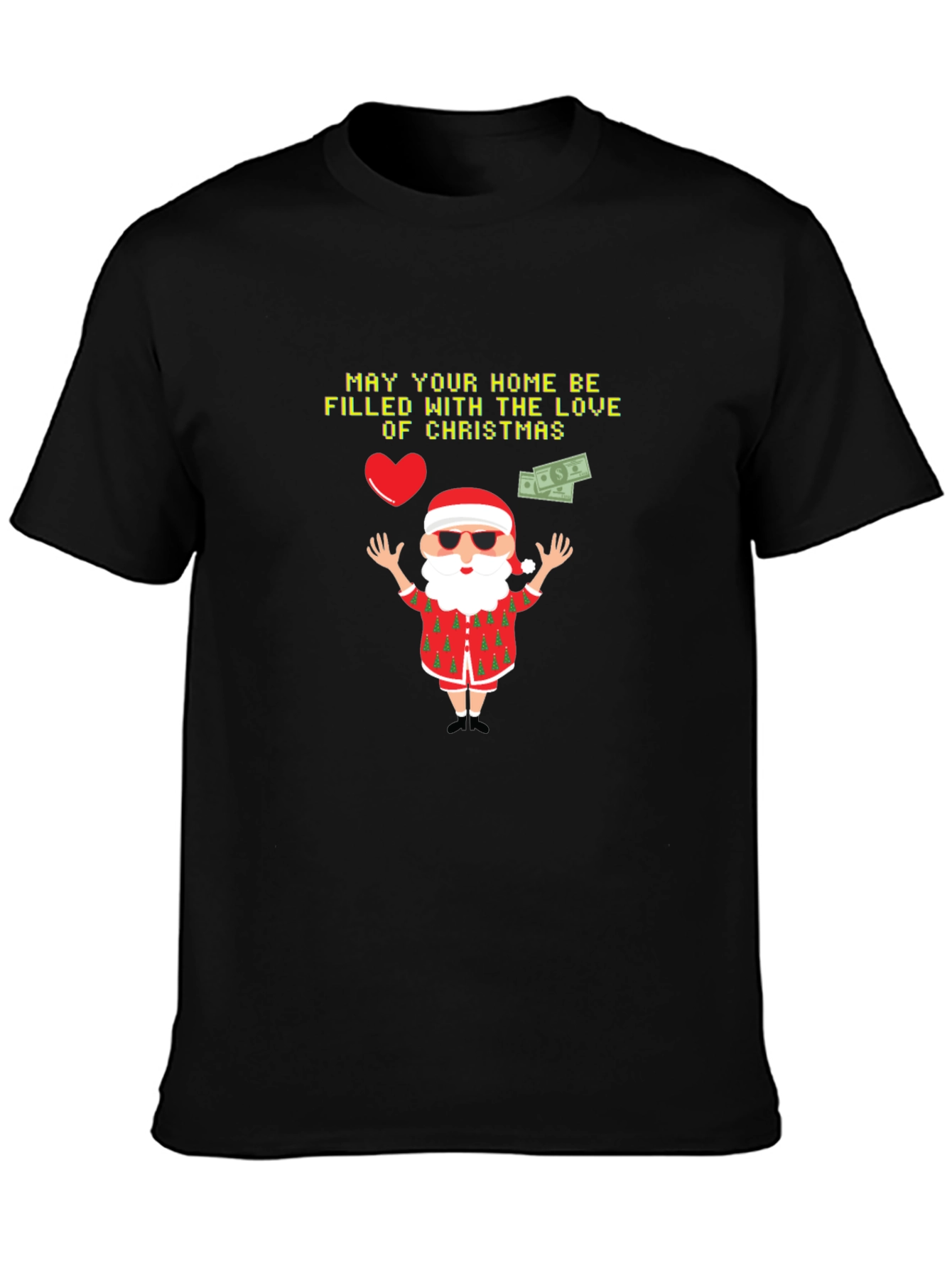 Festive Christmas Santa Graphic T-Shirt