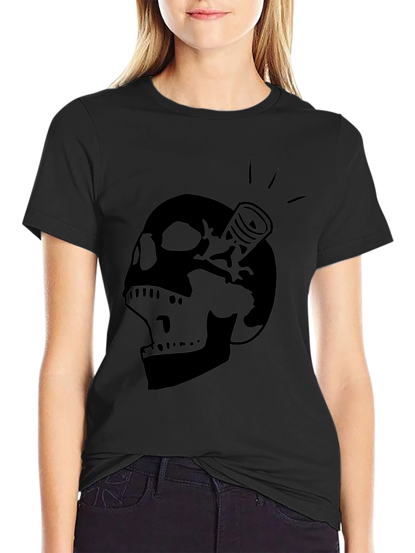 Skull & Piston Black Graphic Tee