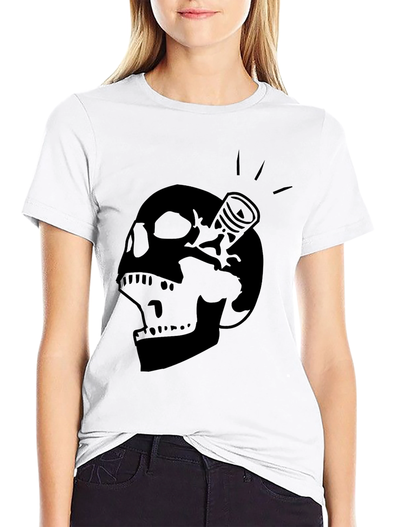 Skull & Piston Black Graphic Tee