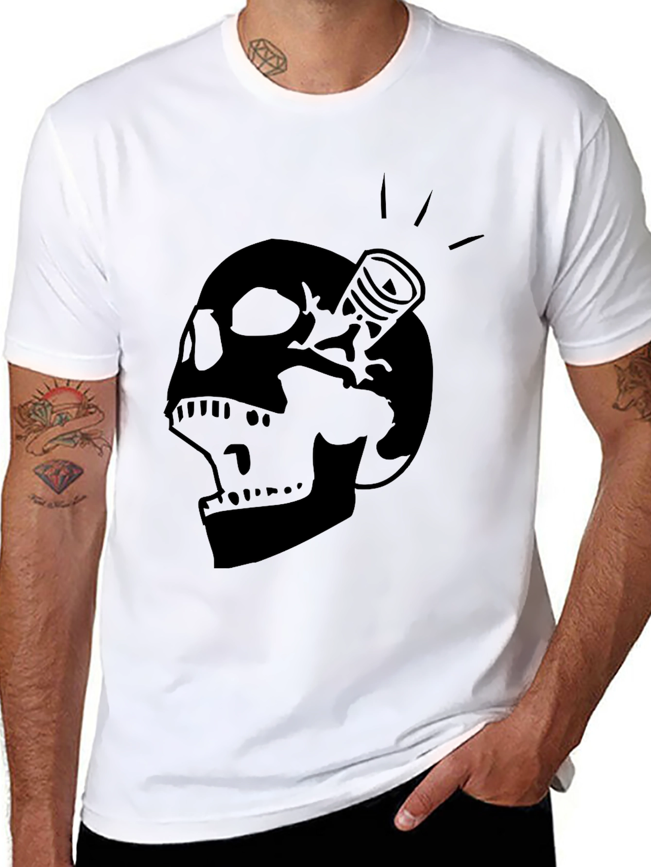 Skull & Piston Black Graphic Tee