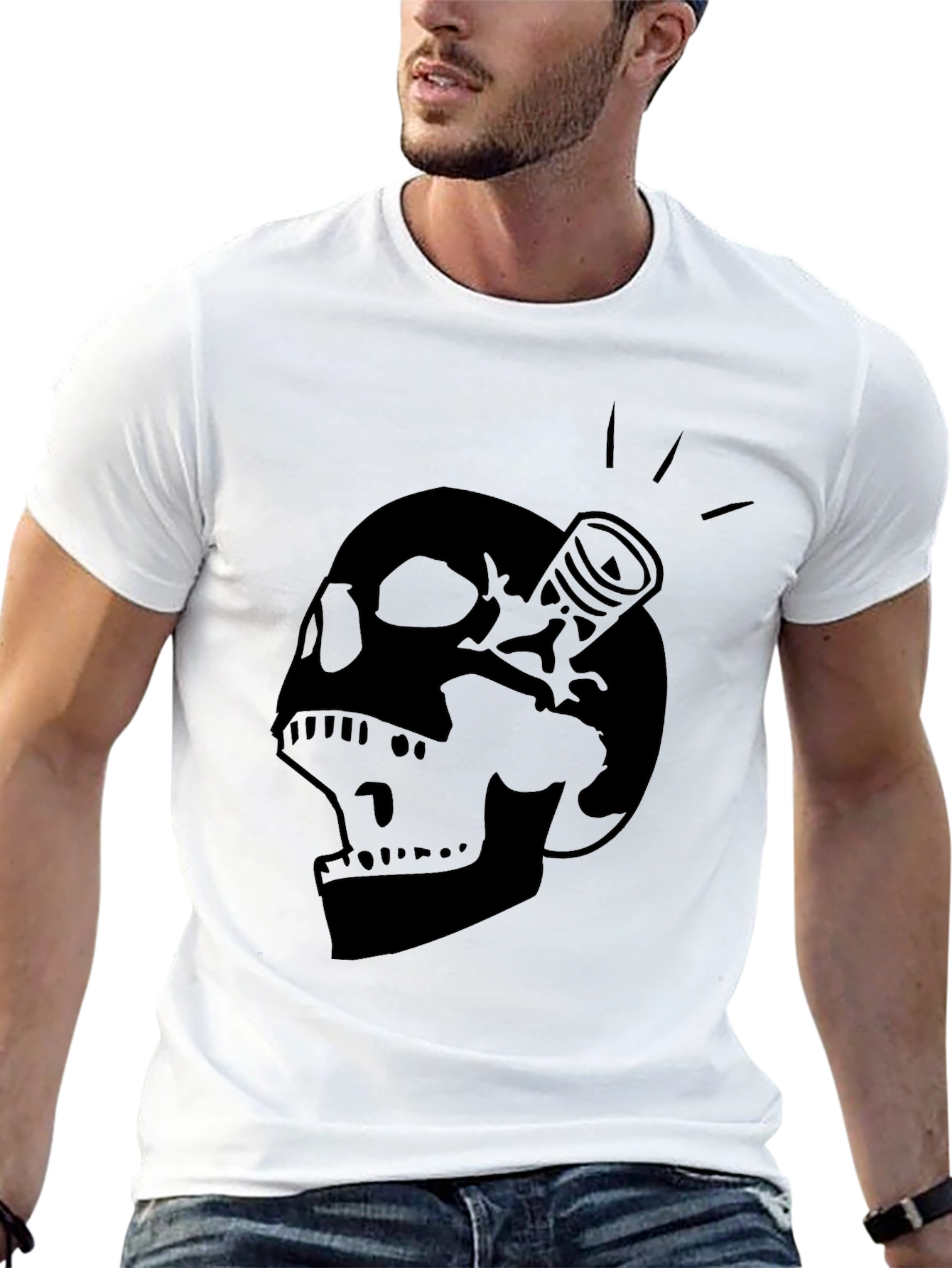 Skull & Piston Black Graphic Tee