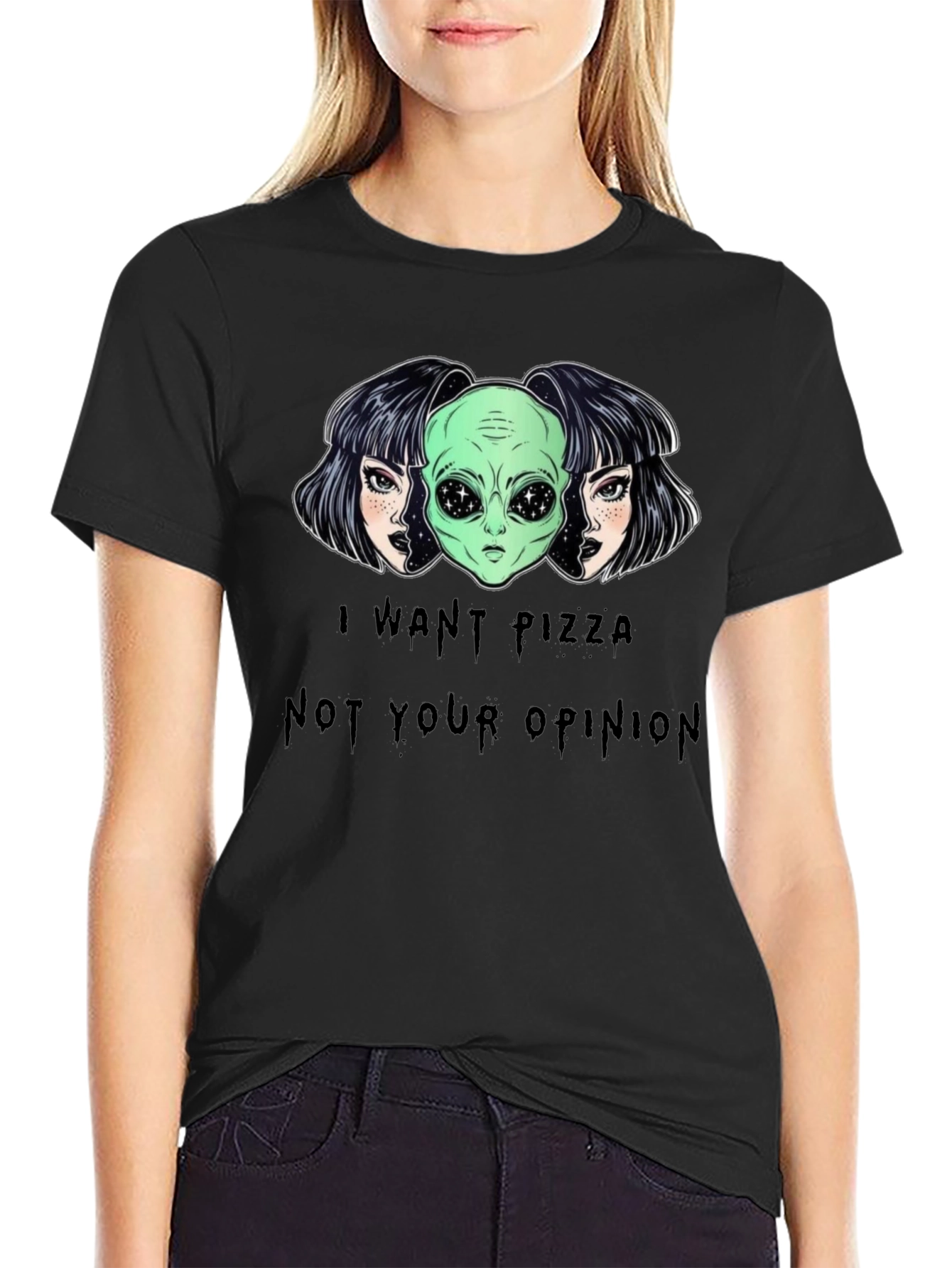 I Want Pizza Not Your Opinion Graphic Tee