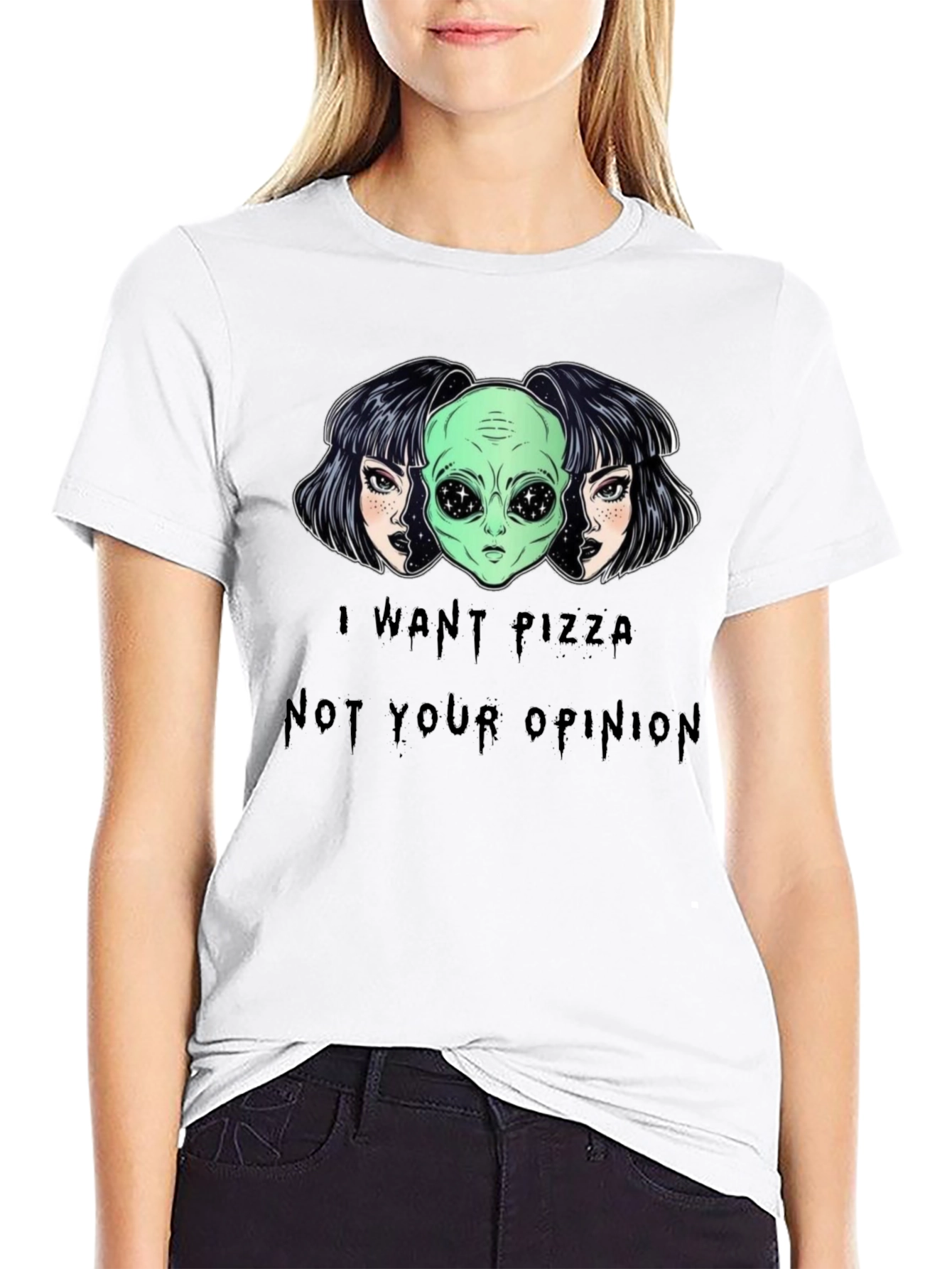 I Want Pizza Not Your Opinion Graphic Tee