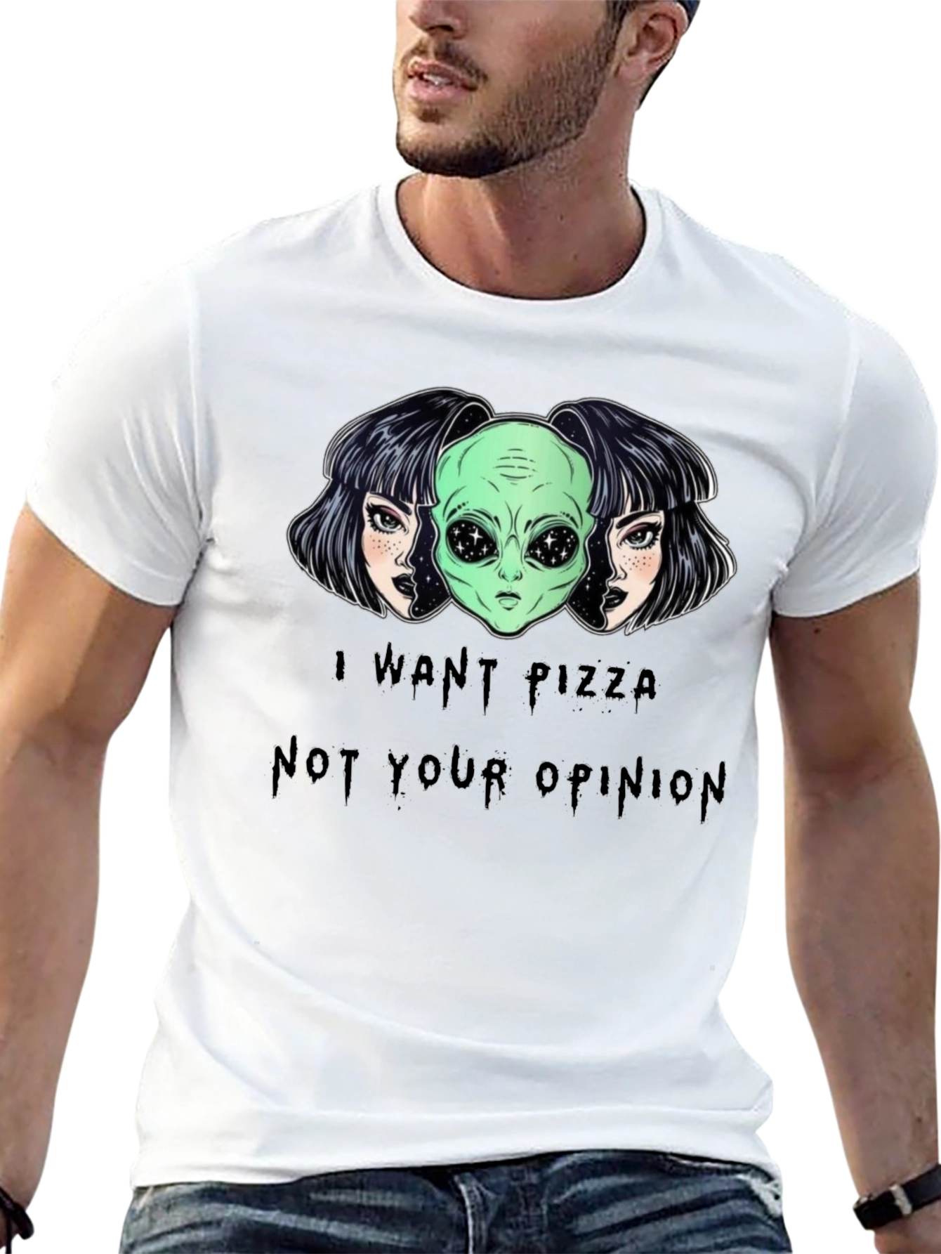 I Want Pizza Not Your Opinion Graphic Tee