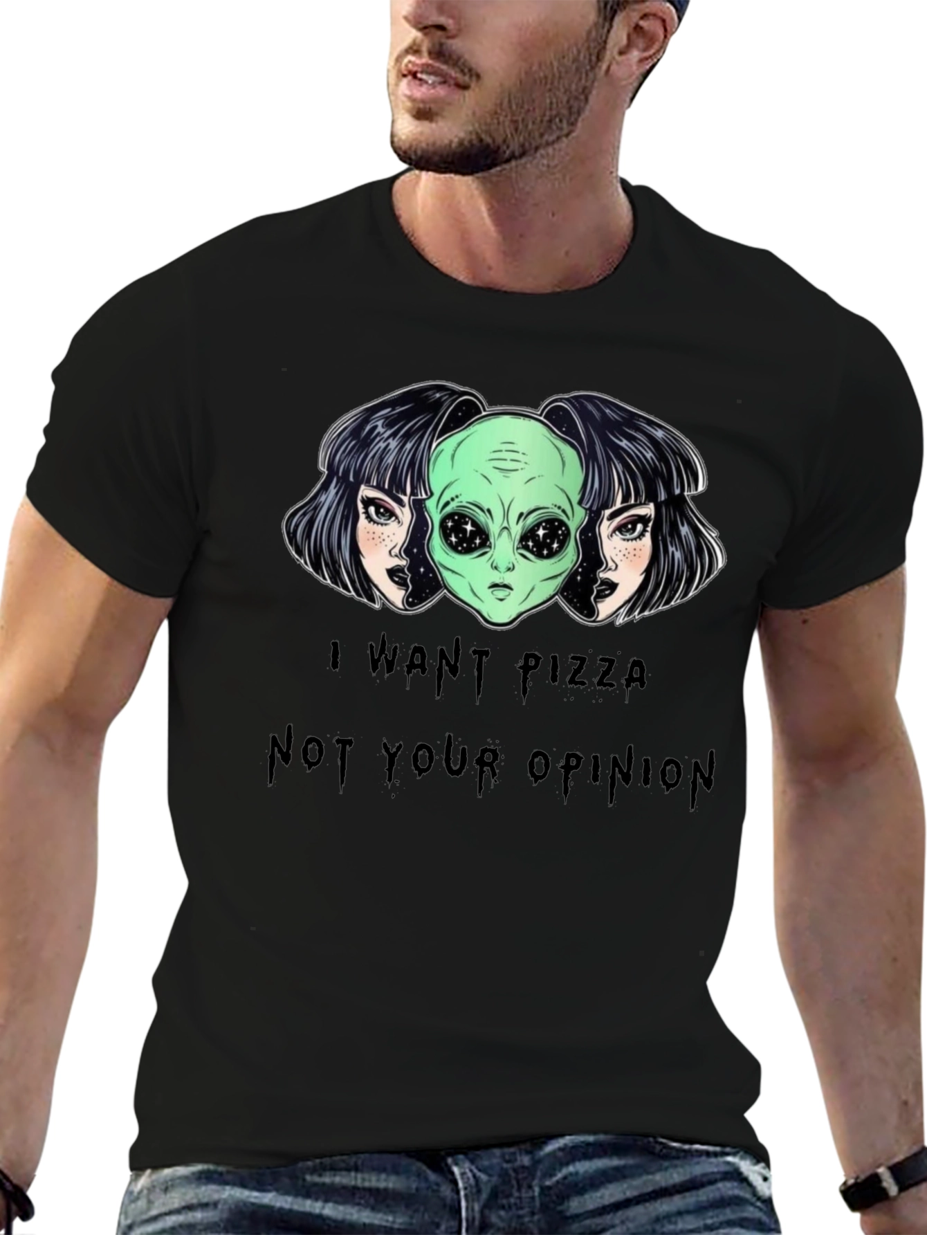 I Want Pizza Not Your Opinion Graphic Tee