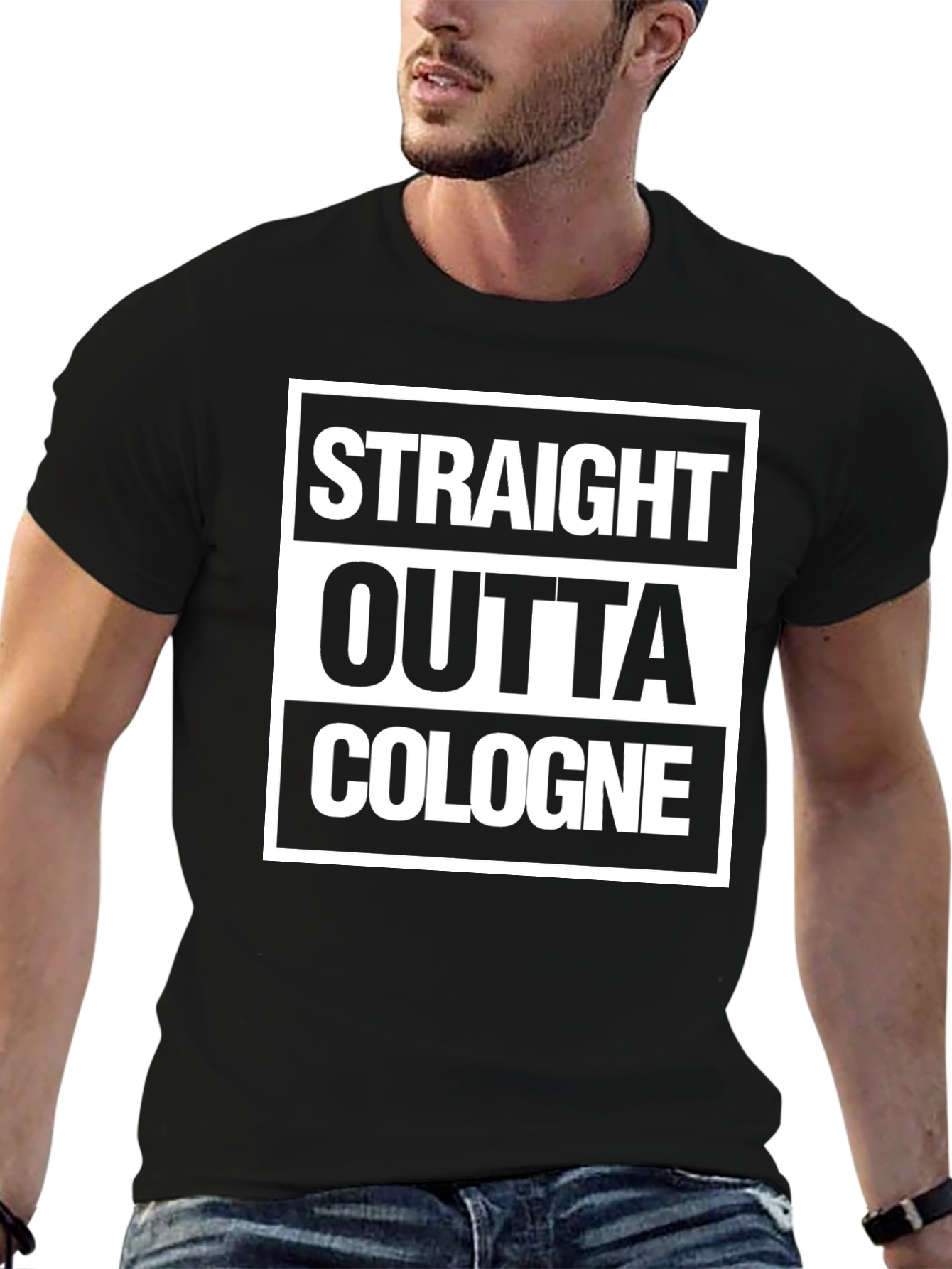 Straight Outta Cologne - Black T-Shirt
