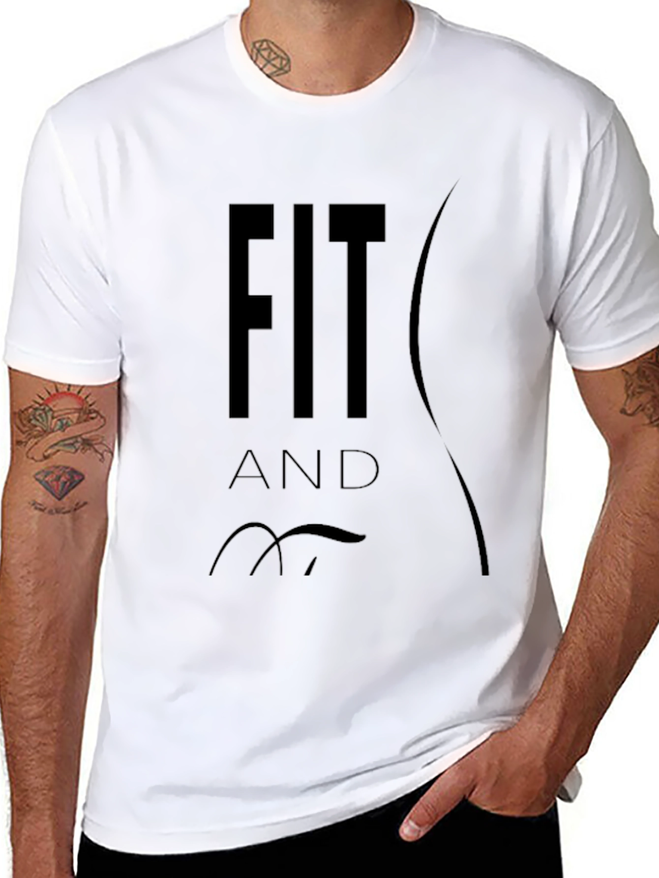 Fit and Fine Black T-Shirt
