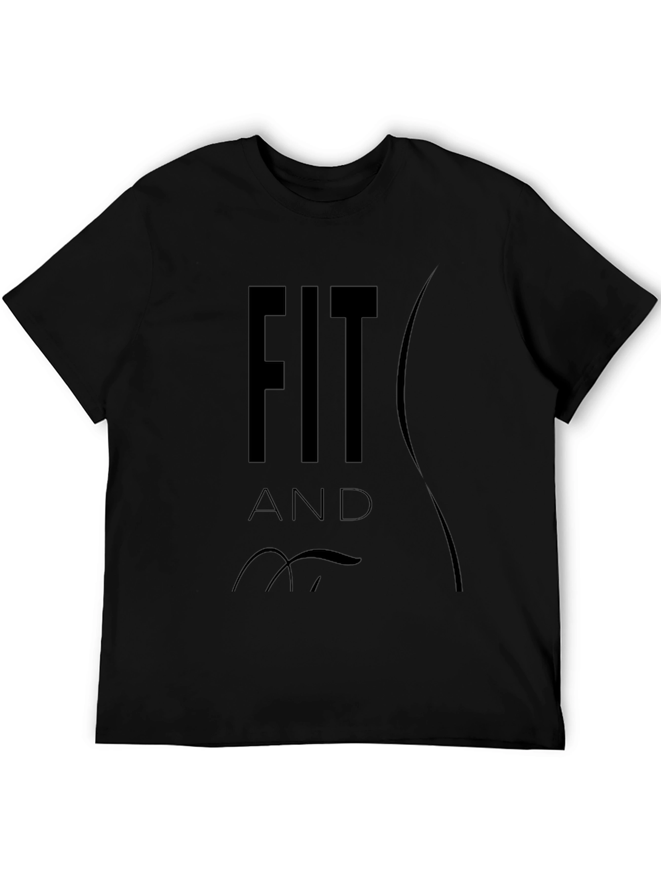 Fit and Fine Black T-Shirt
