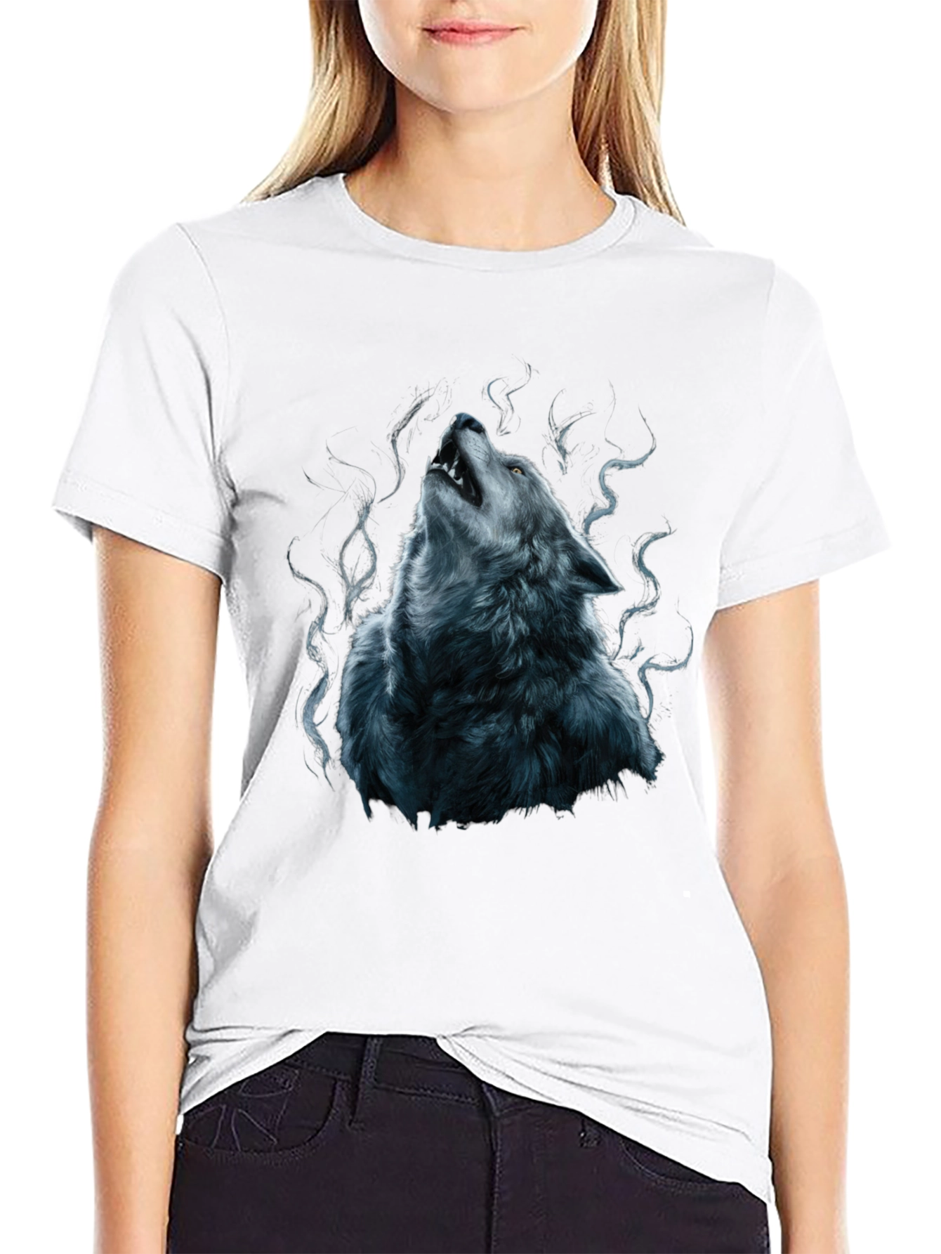 Wolf Howl Graphic Tee - Mens Black T-Shirt