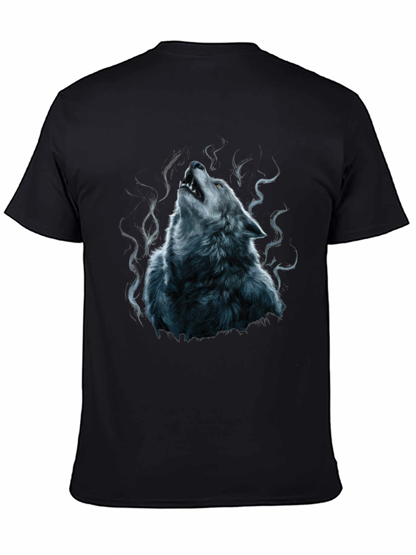 Wolf Howl Graphic Tee - Mens Black T-Shirt