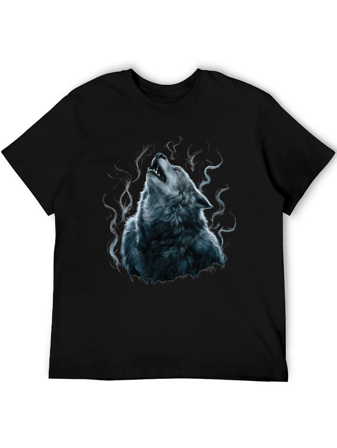Wolf Howl Graphic Tee - Mens Black T-Shirt