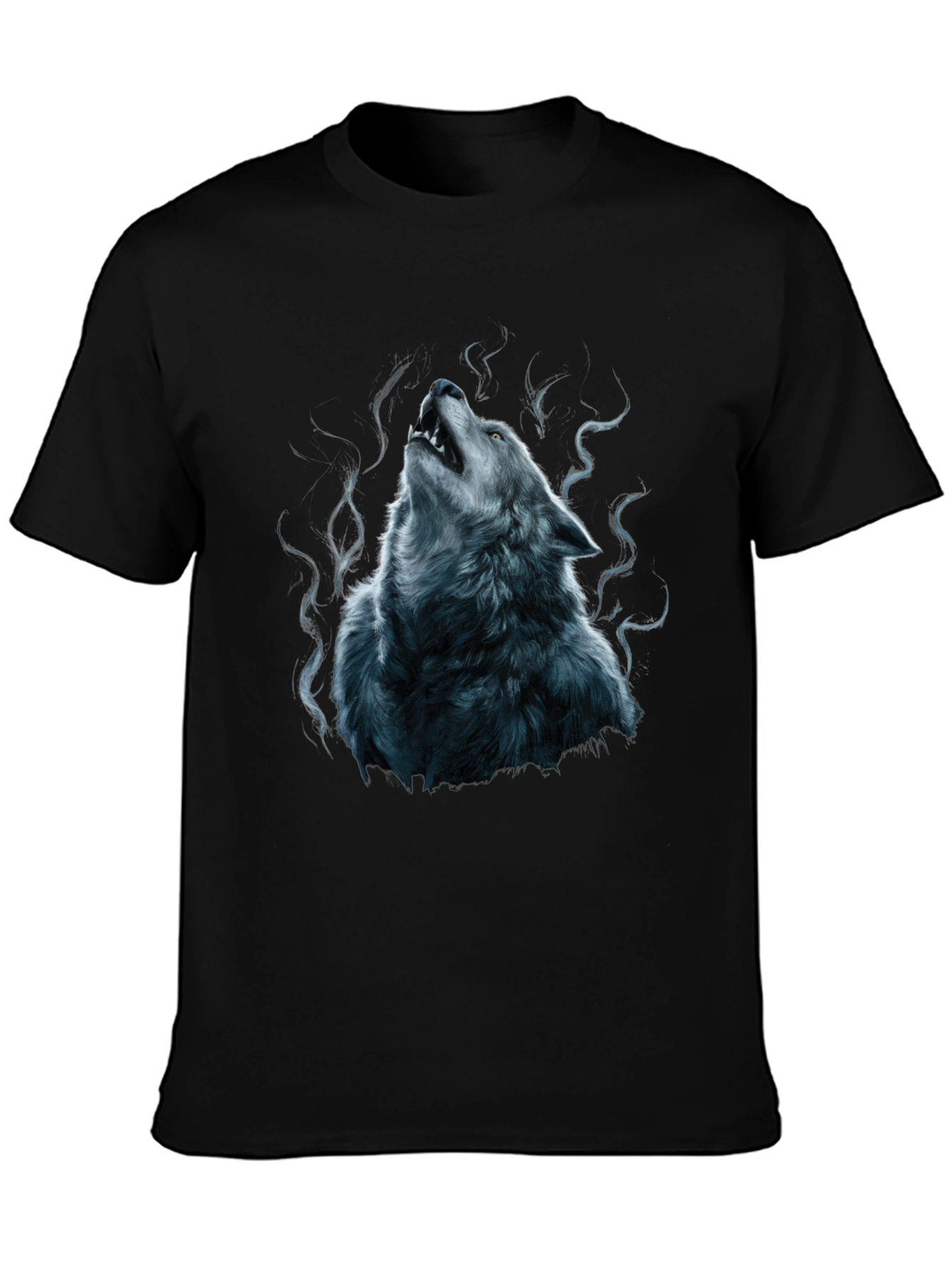 Wolf Howl Graphic Tee - Mens Black T-Shirt