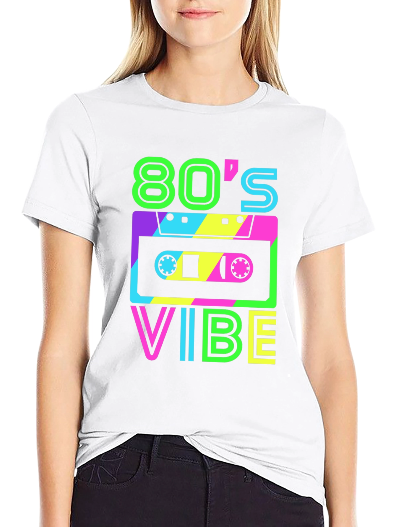 80s Vibe Retro Graphic Tee - Classic Cassette Design