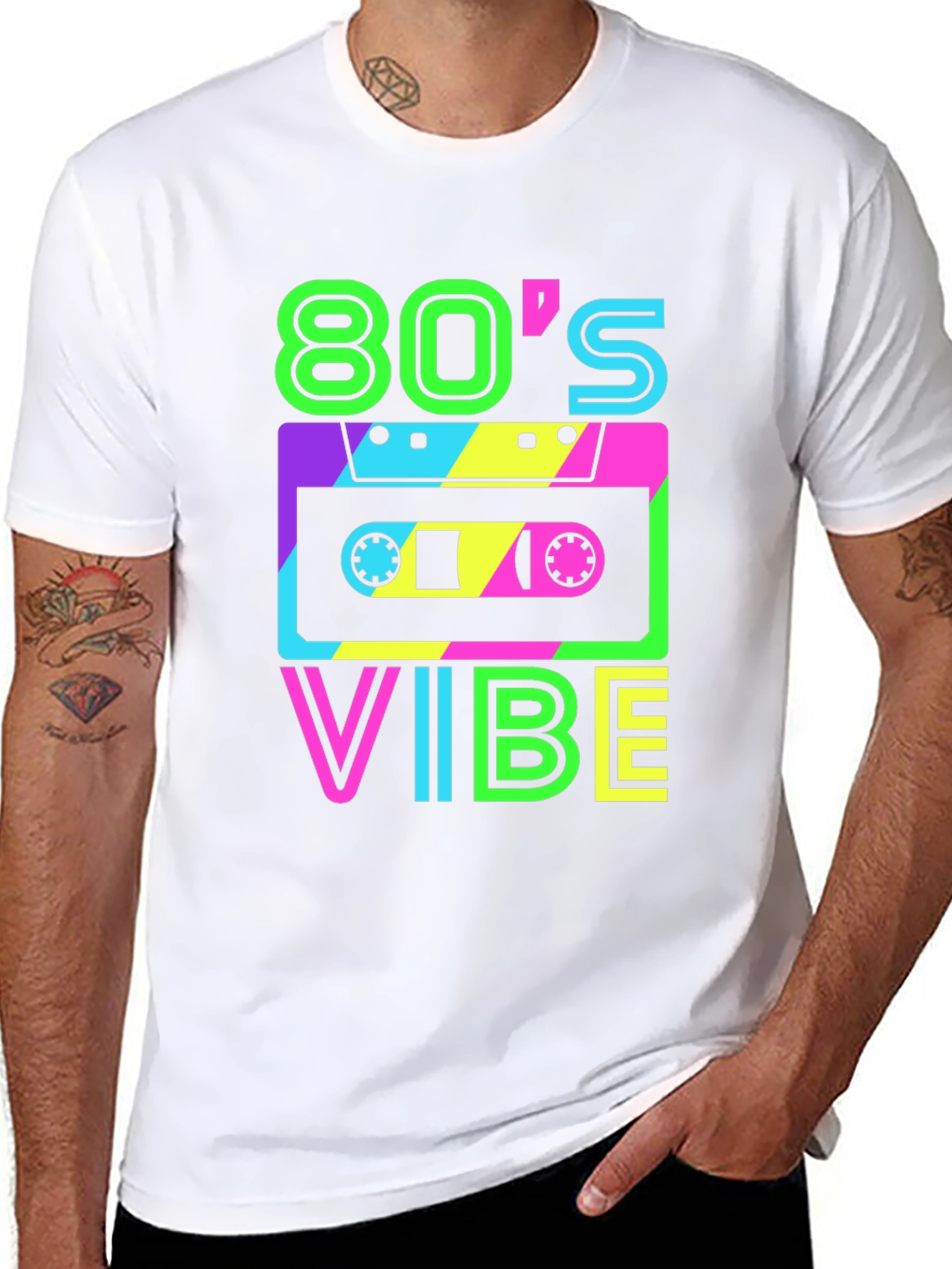 80s Vibe Retro Graphic Tee - Classic Cassette Design