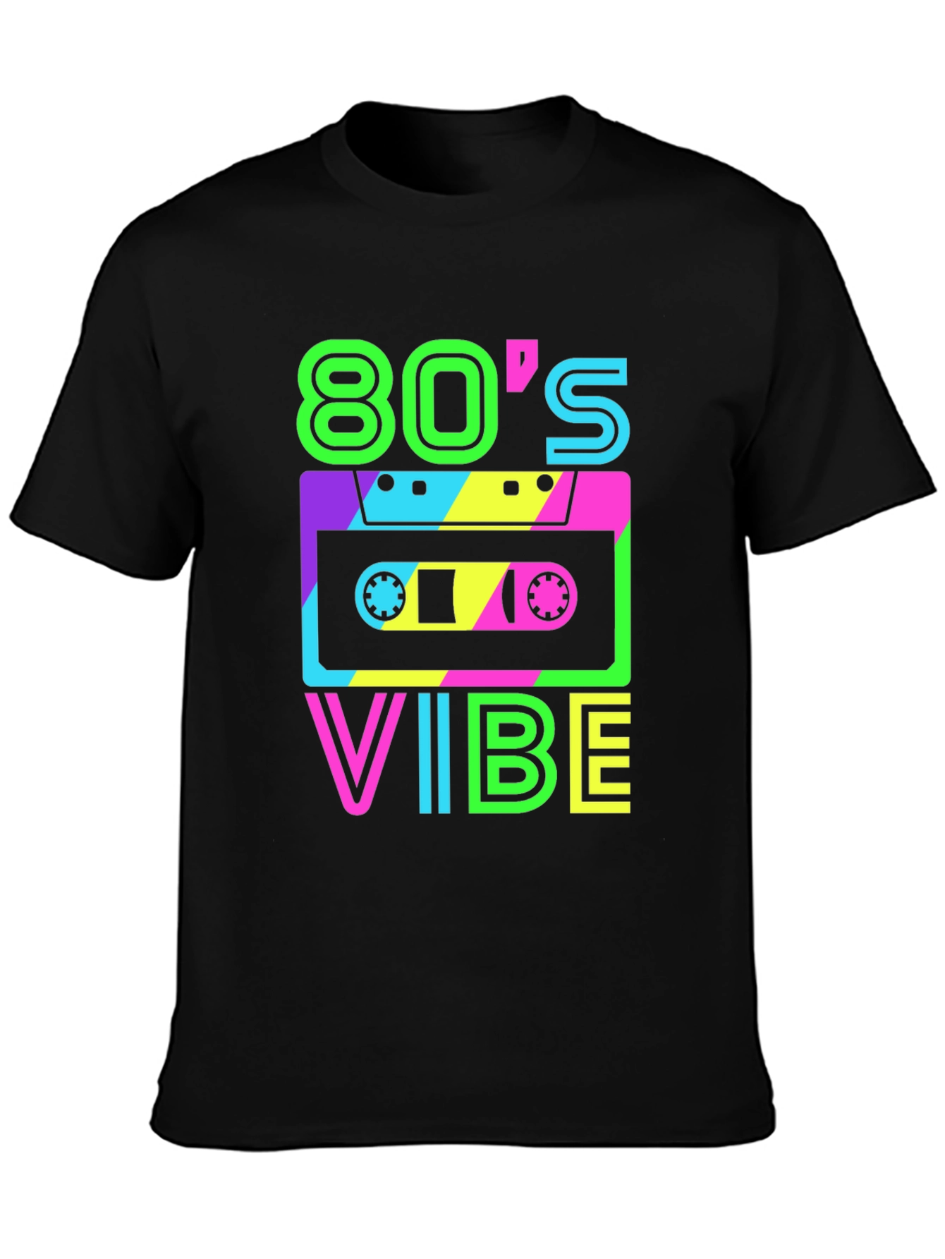 80s Vibe Retro Graphic Tee - Classic Cassette Design