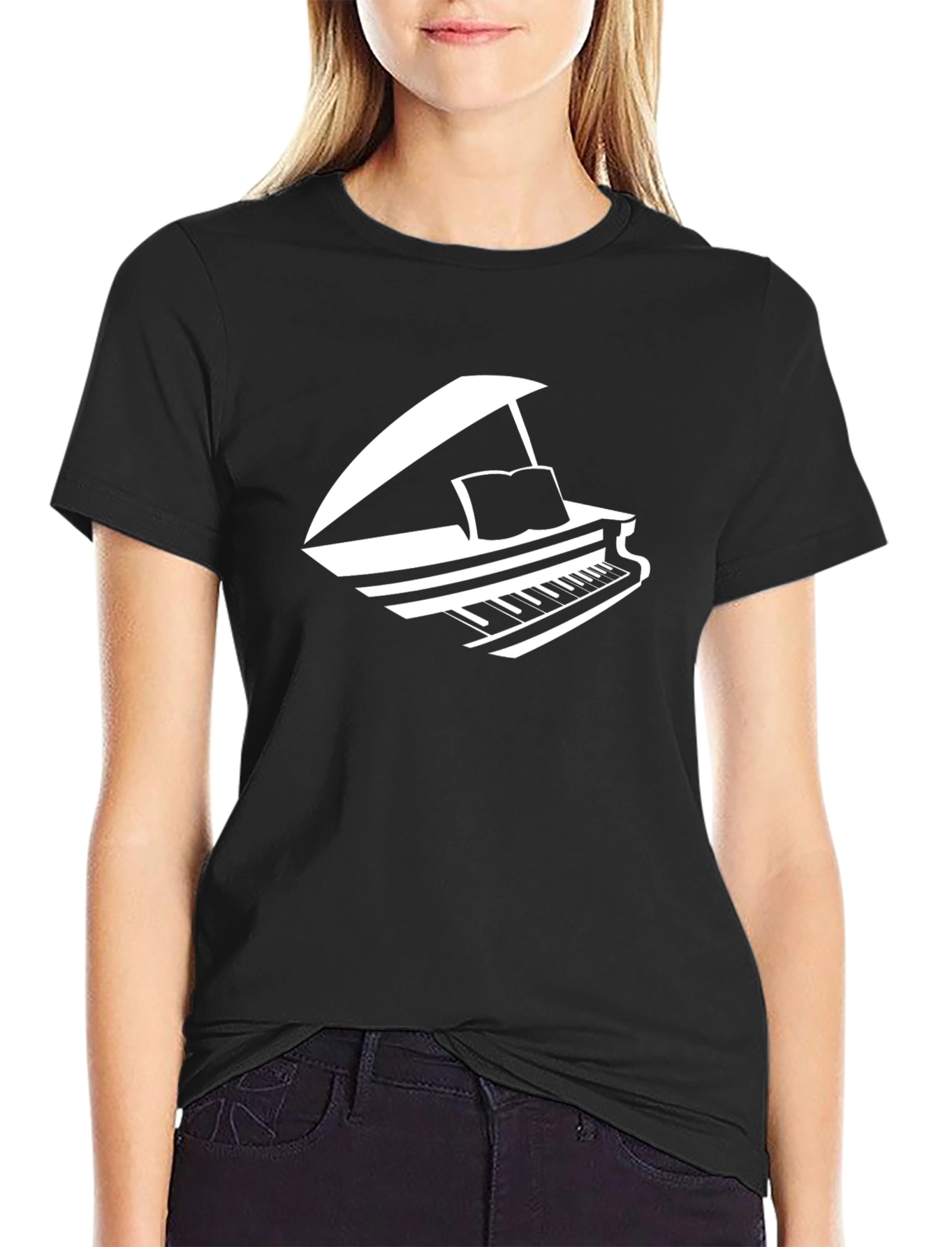 Piano Graphic Tee - Music Lover T-Shirt
