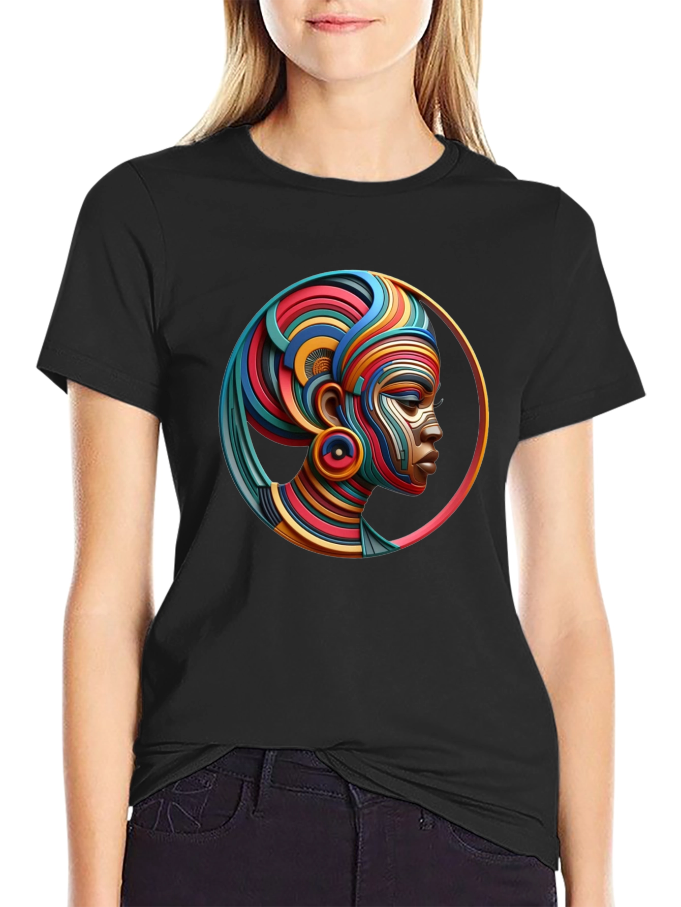 Abstract African Queen Graphic Tee