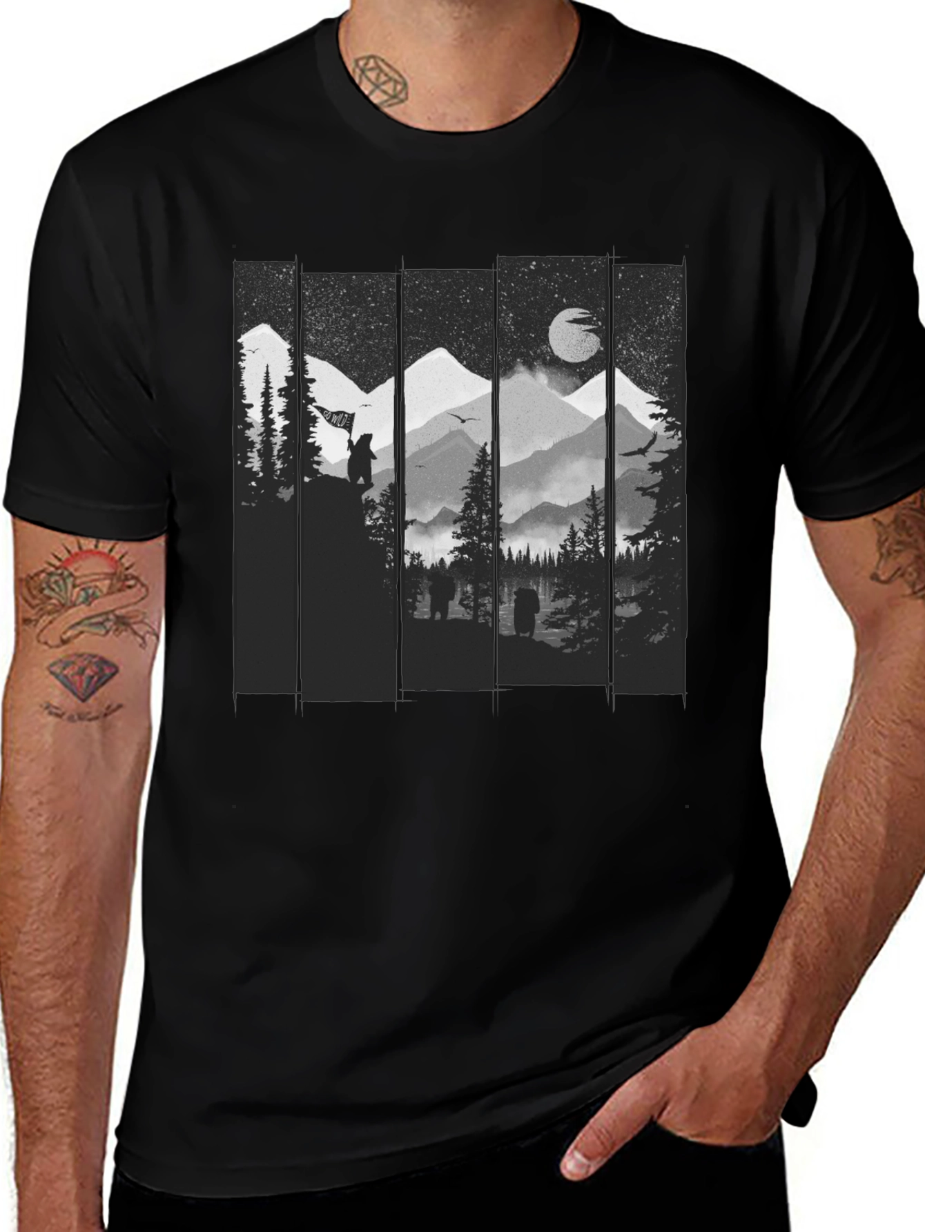 Nature Graphic Tee - Black