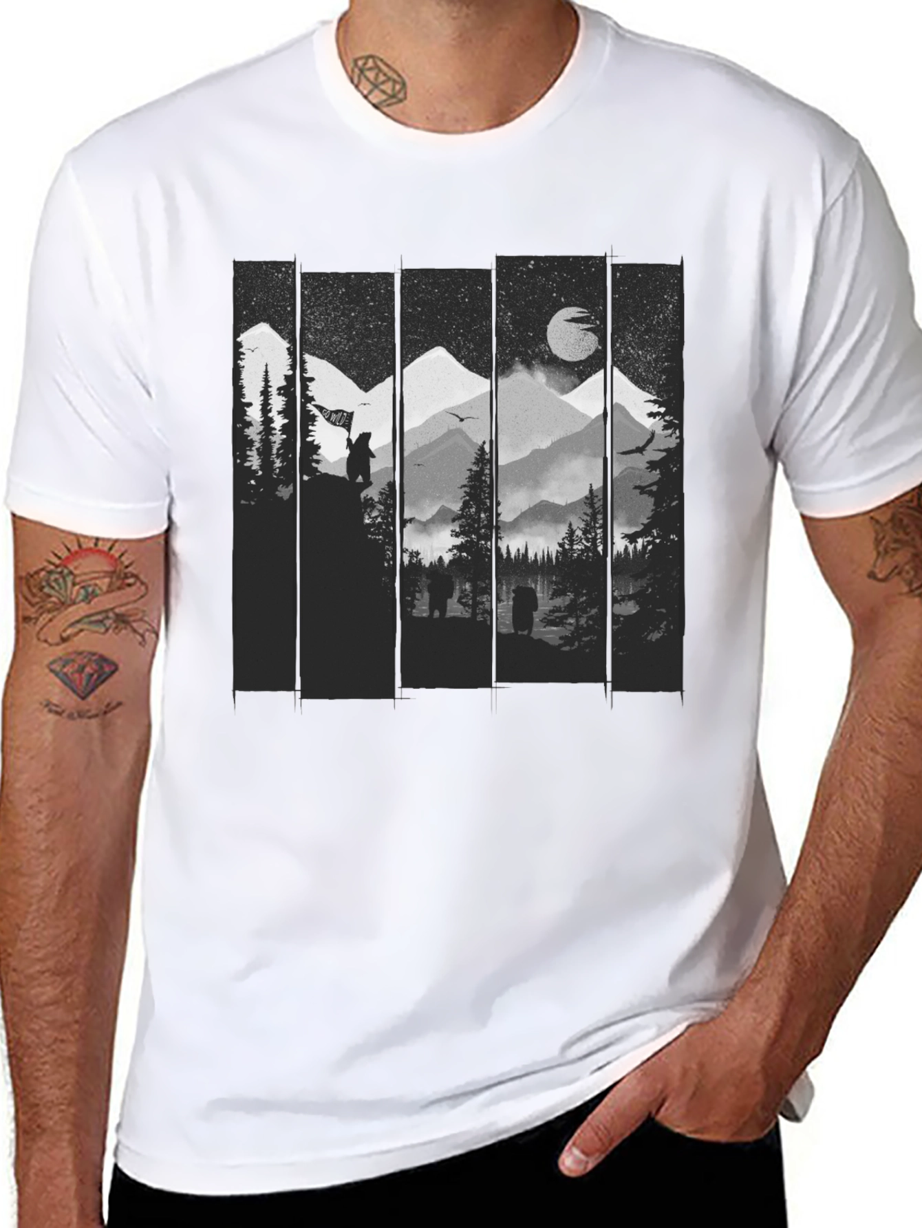 Nature Graphic Tee - Black