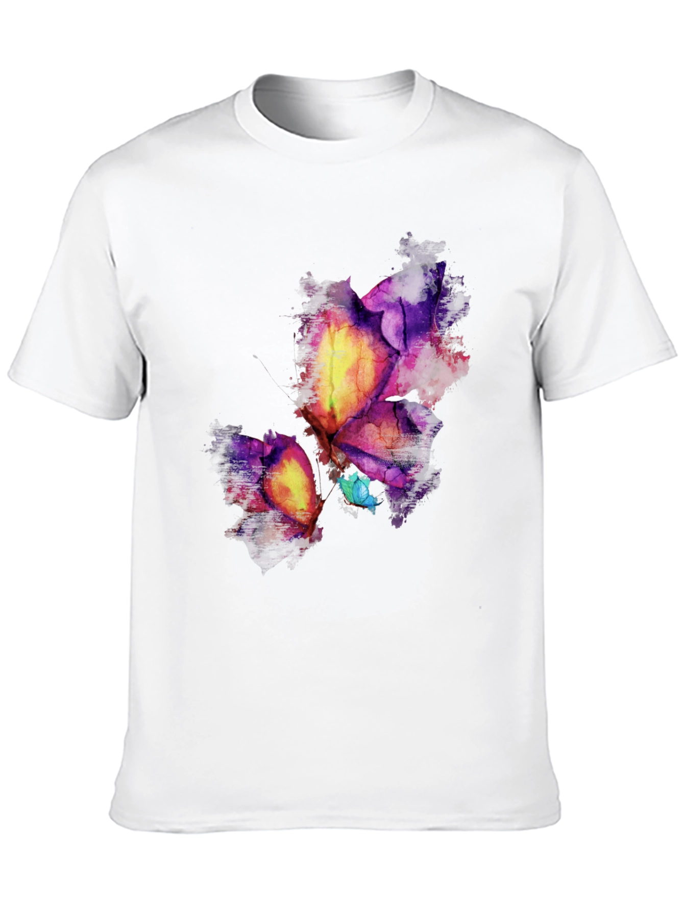 Abstract Butterfly Graphic Black Tee