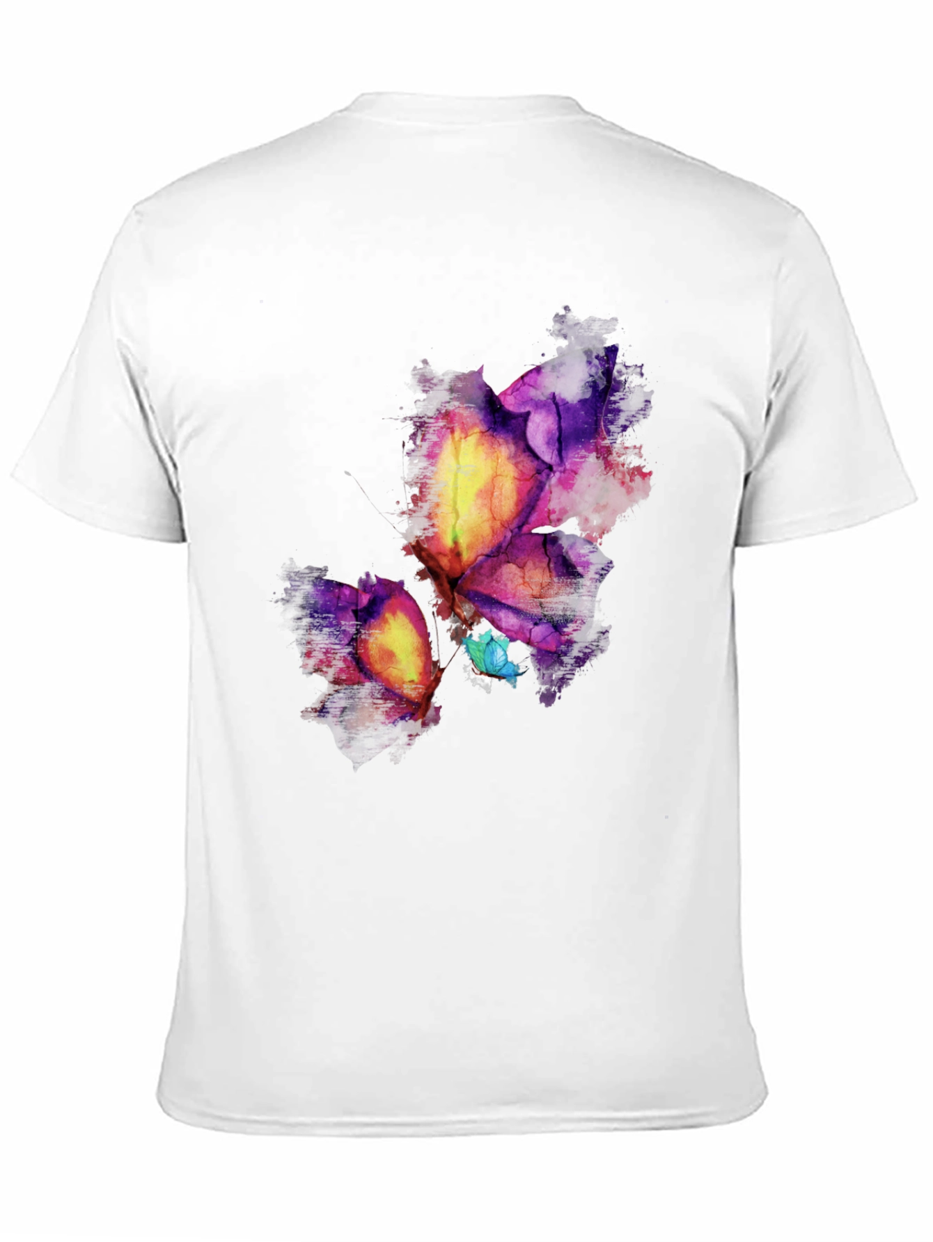Abstract Butterfly Graphic Black Tee