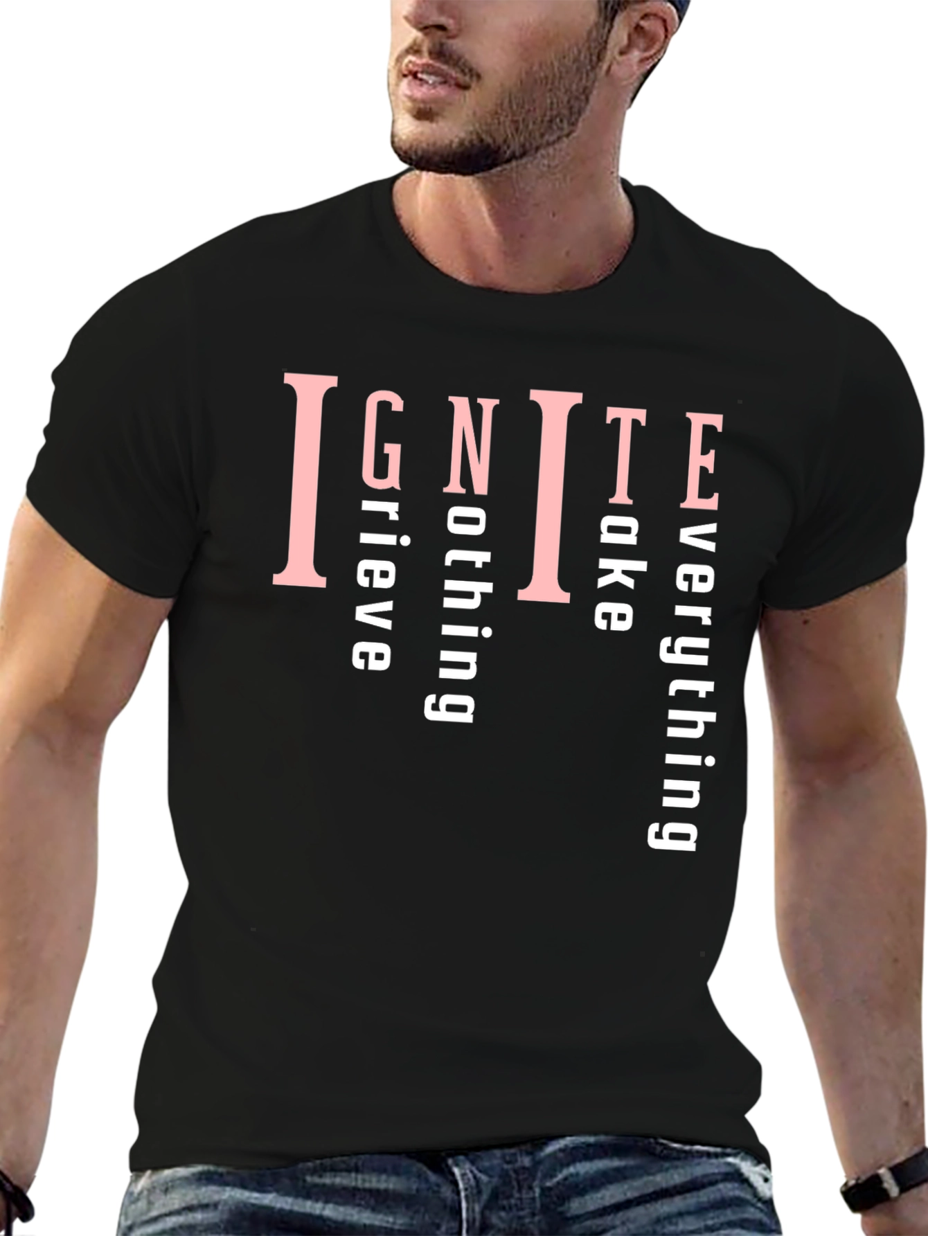 Ignite Everything Black Graphic T-Shirt